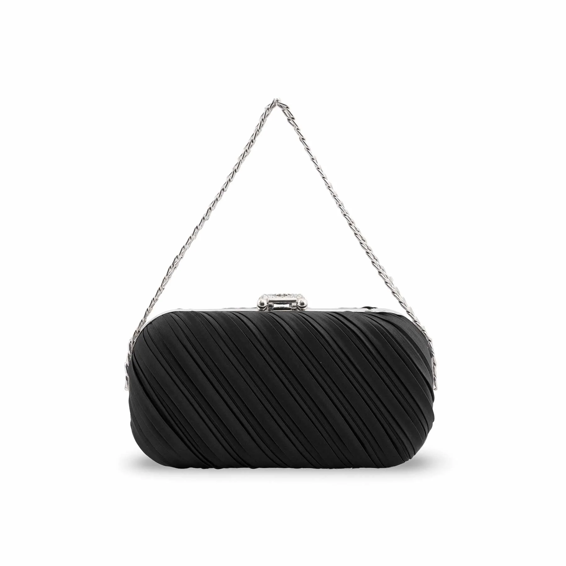 Black Formal Clutch For Ladies P24440 - Image 4