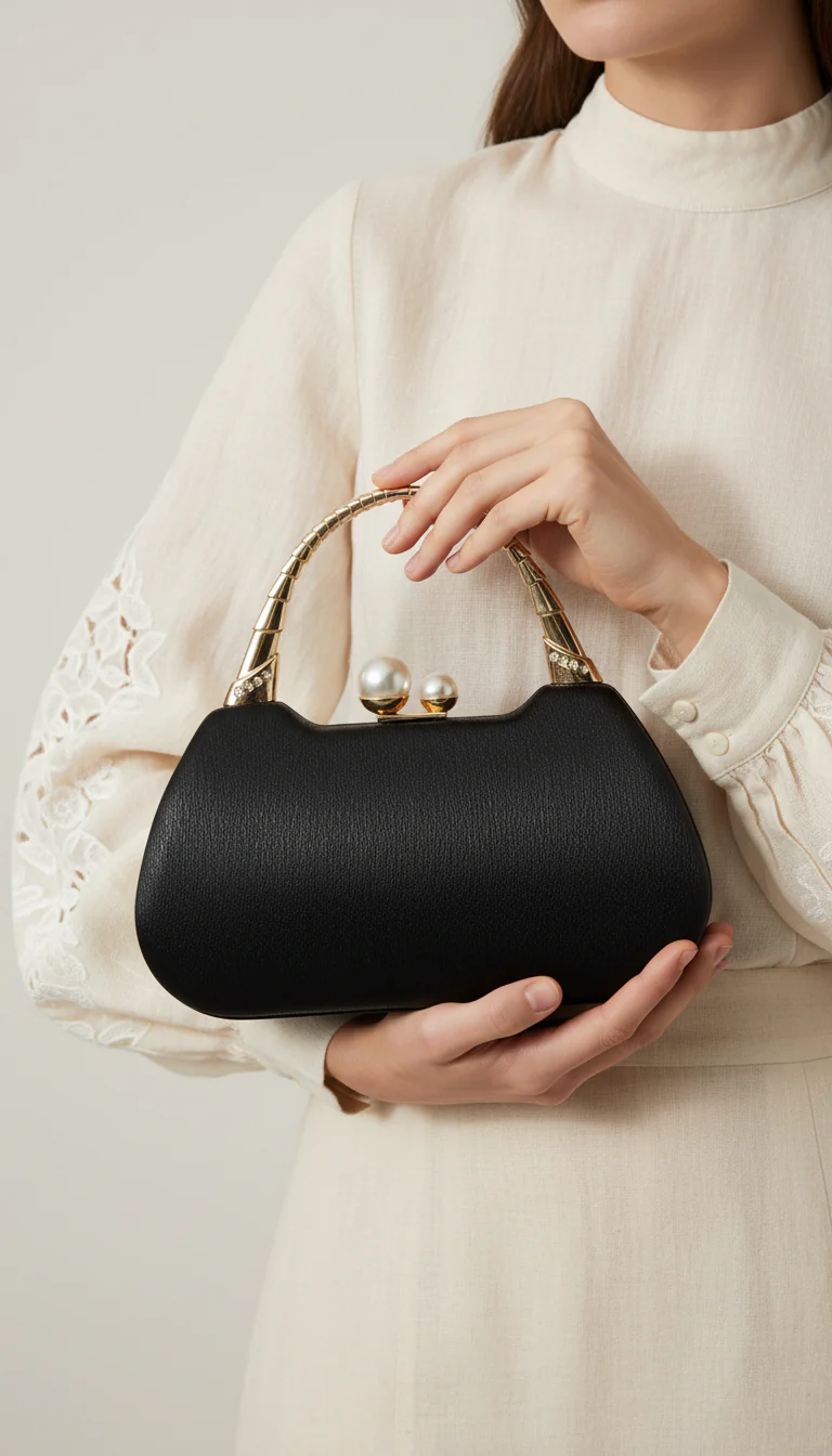 Black Formal Clutch For Women P24405