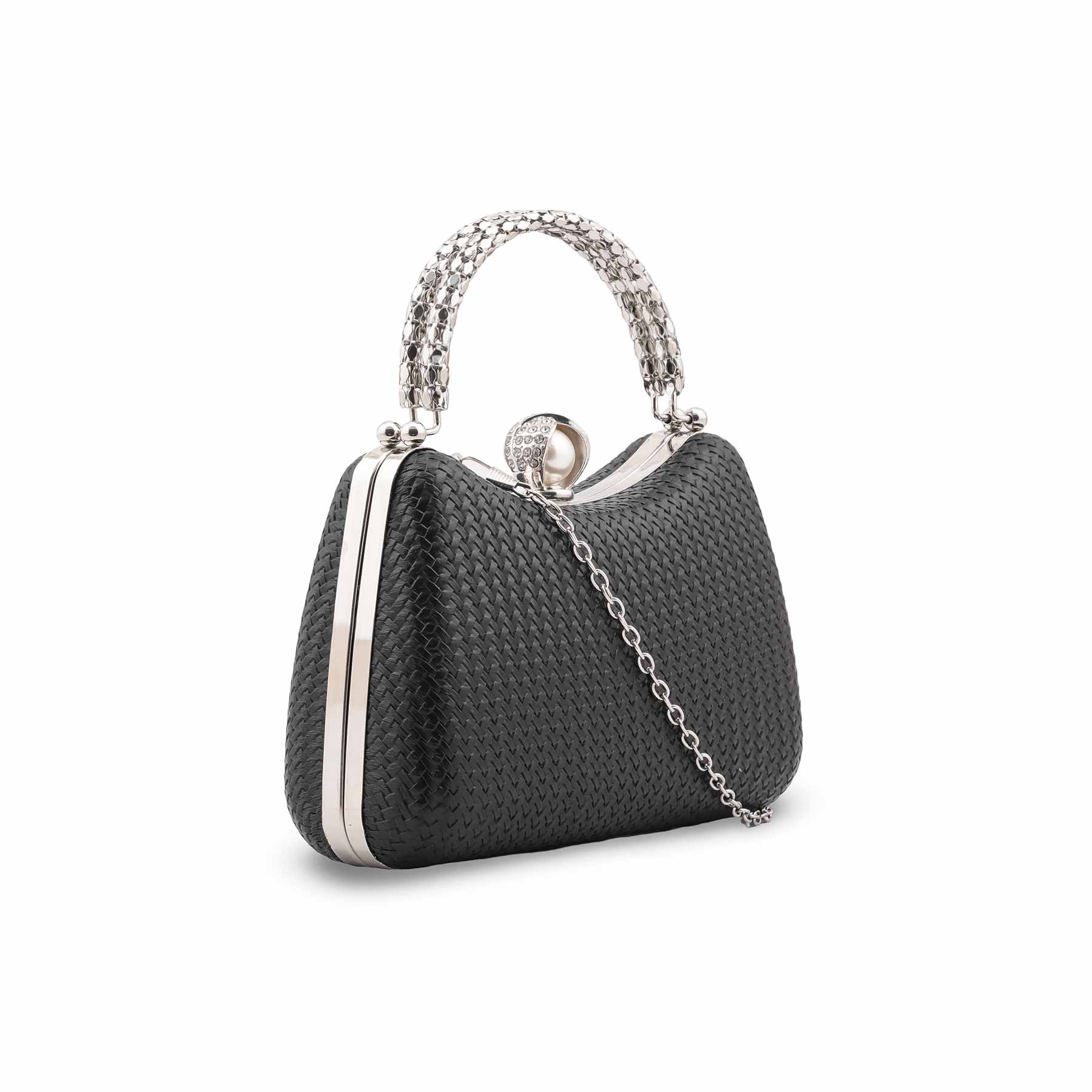 Black Formal Clutch For Women P24431 - Image 3