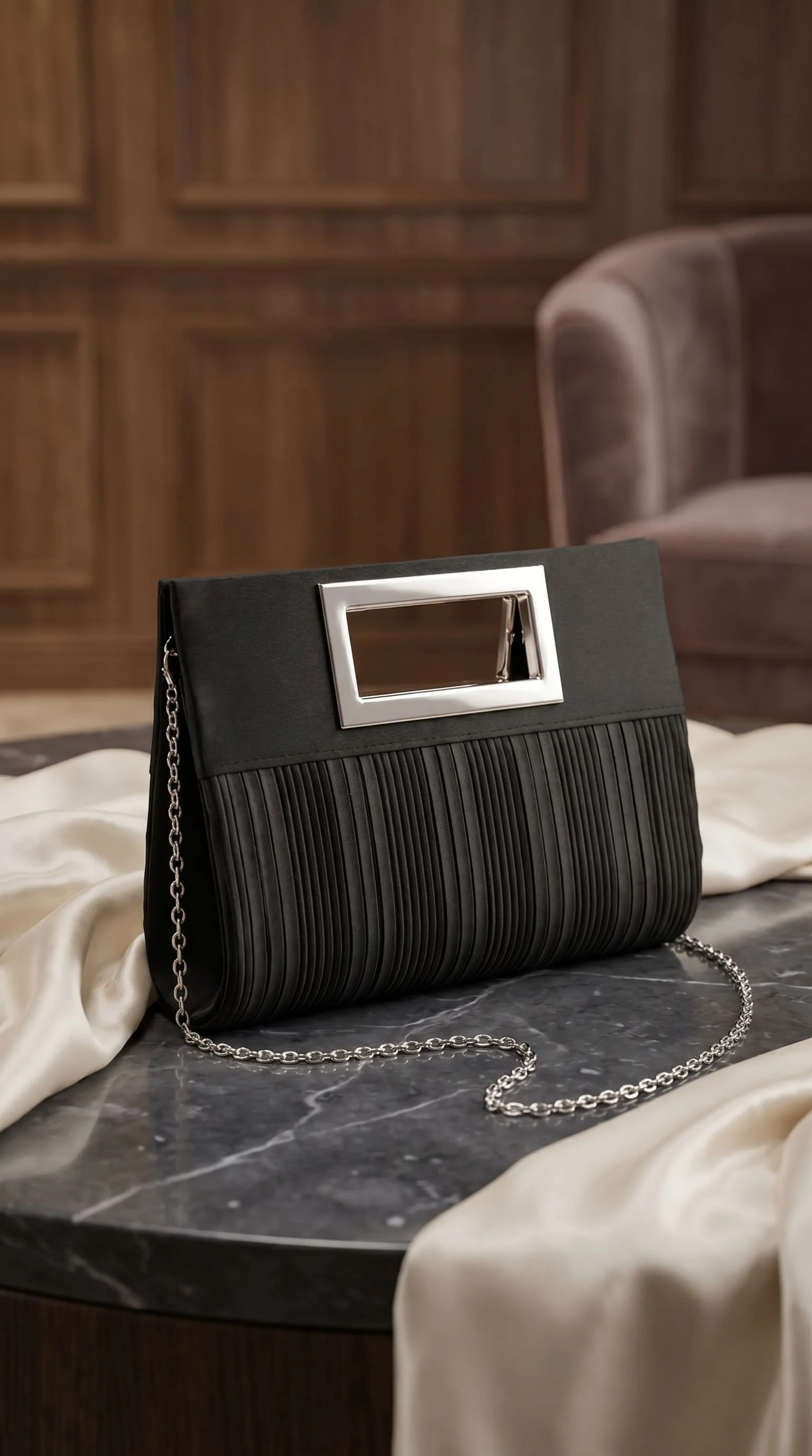 Black Formal Clutch For Women P24448