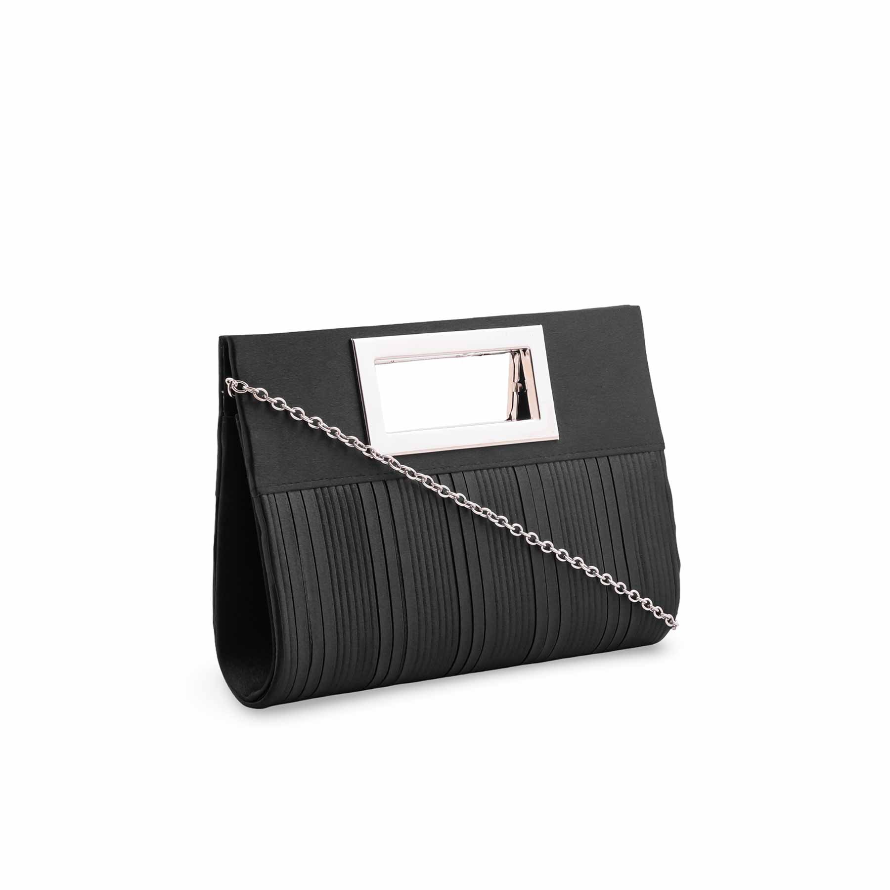 Black Formal Clutch For Women P24448 - Image 3