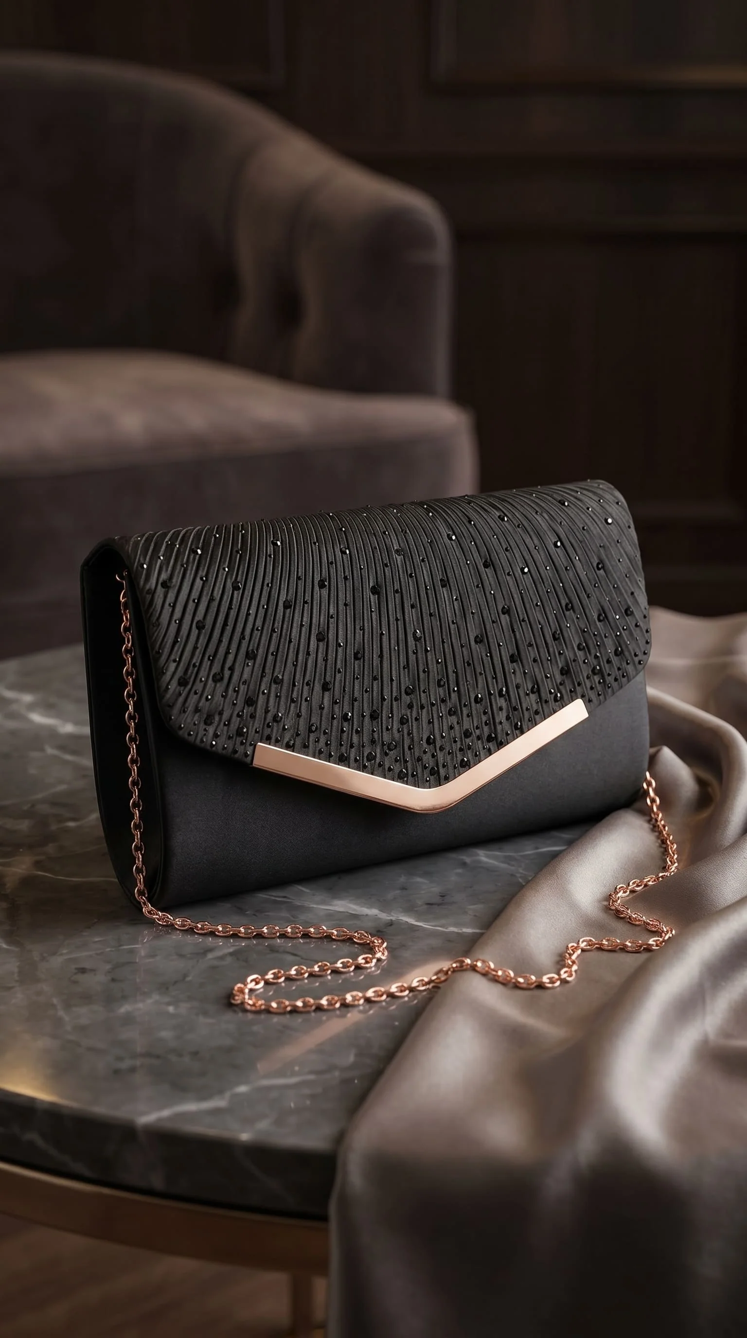 Black Formal Clutch For Women P24452