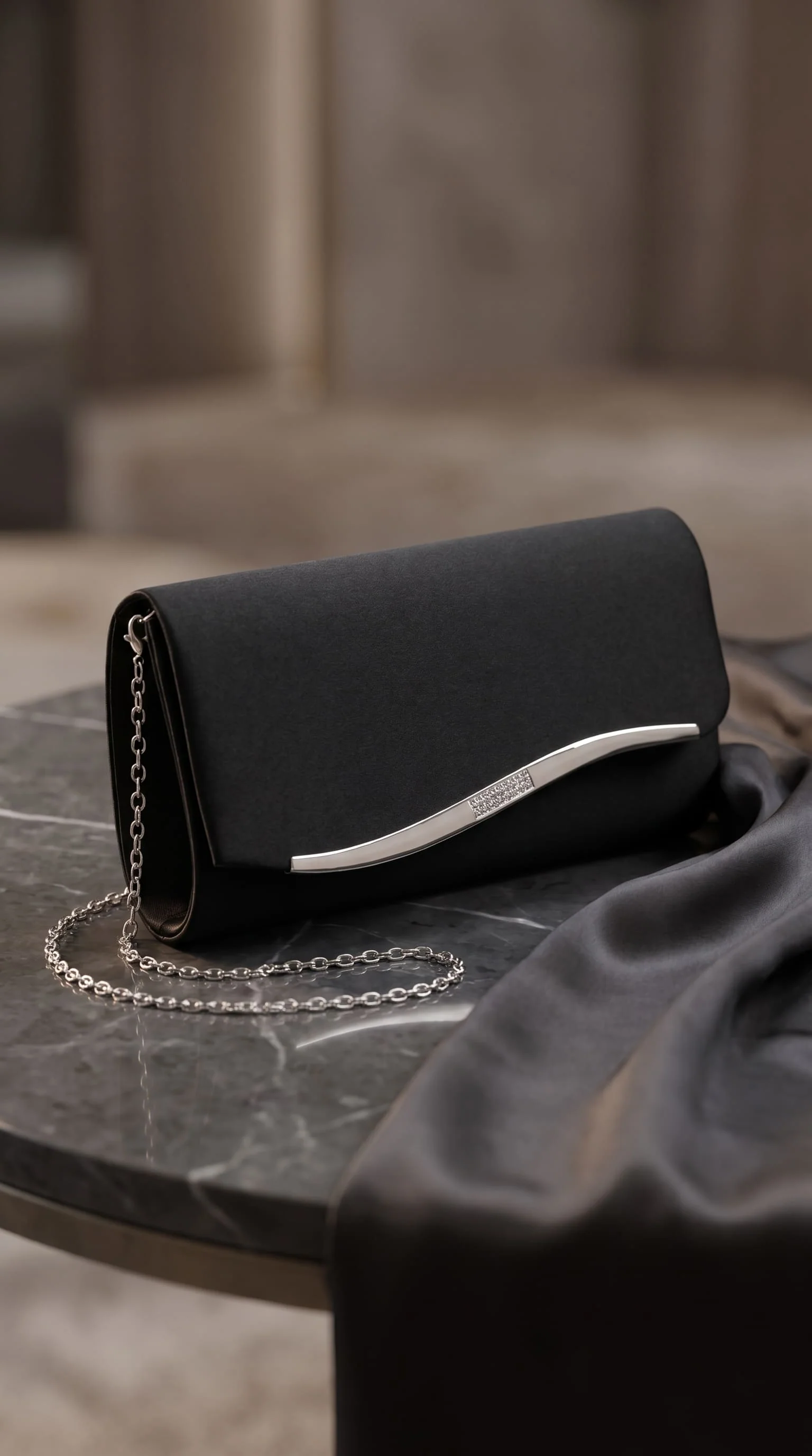 Black Formal Clutch For Women P24453