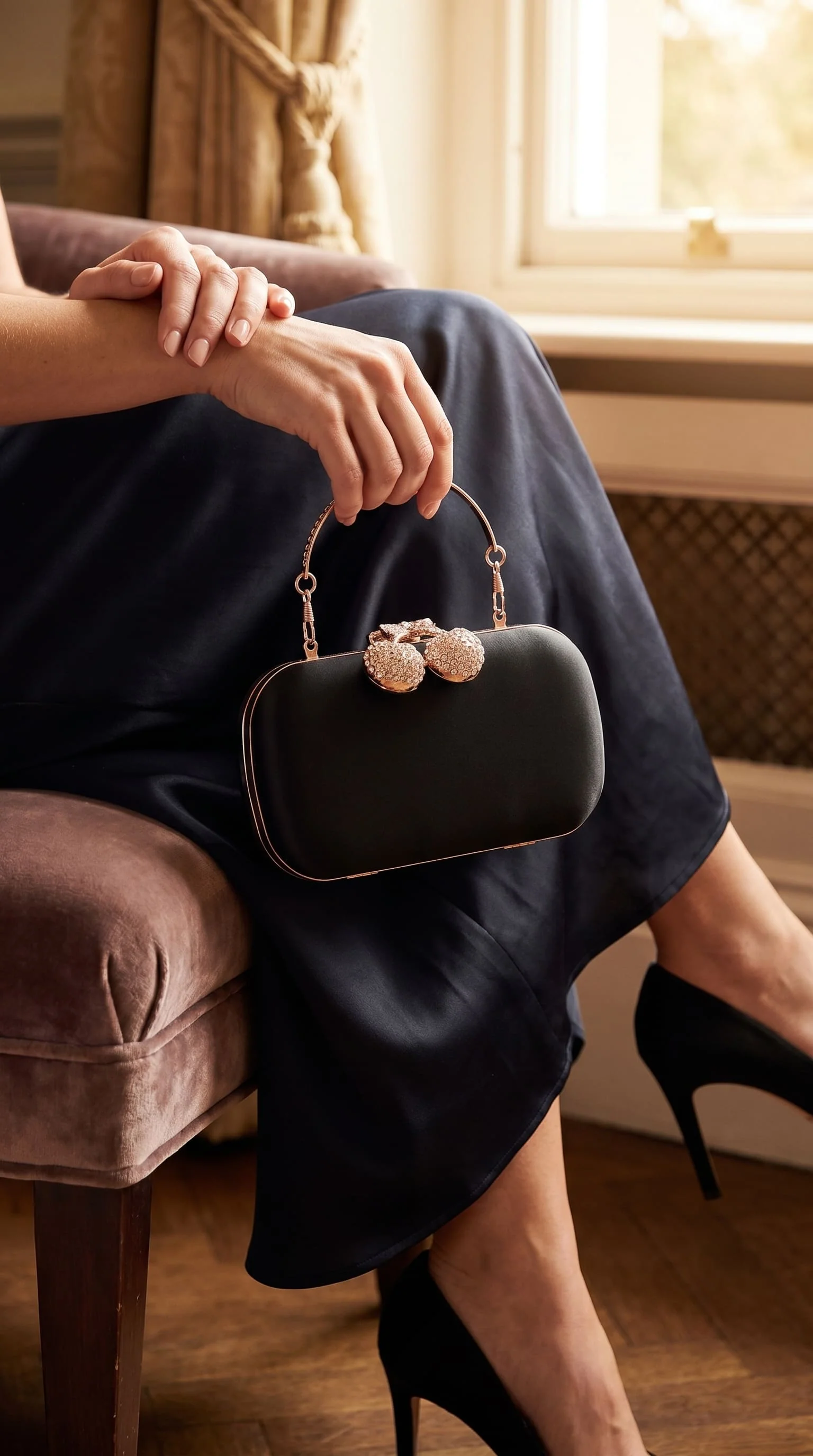 Black Formal Clutch For Women P24461
