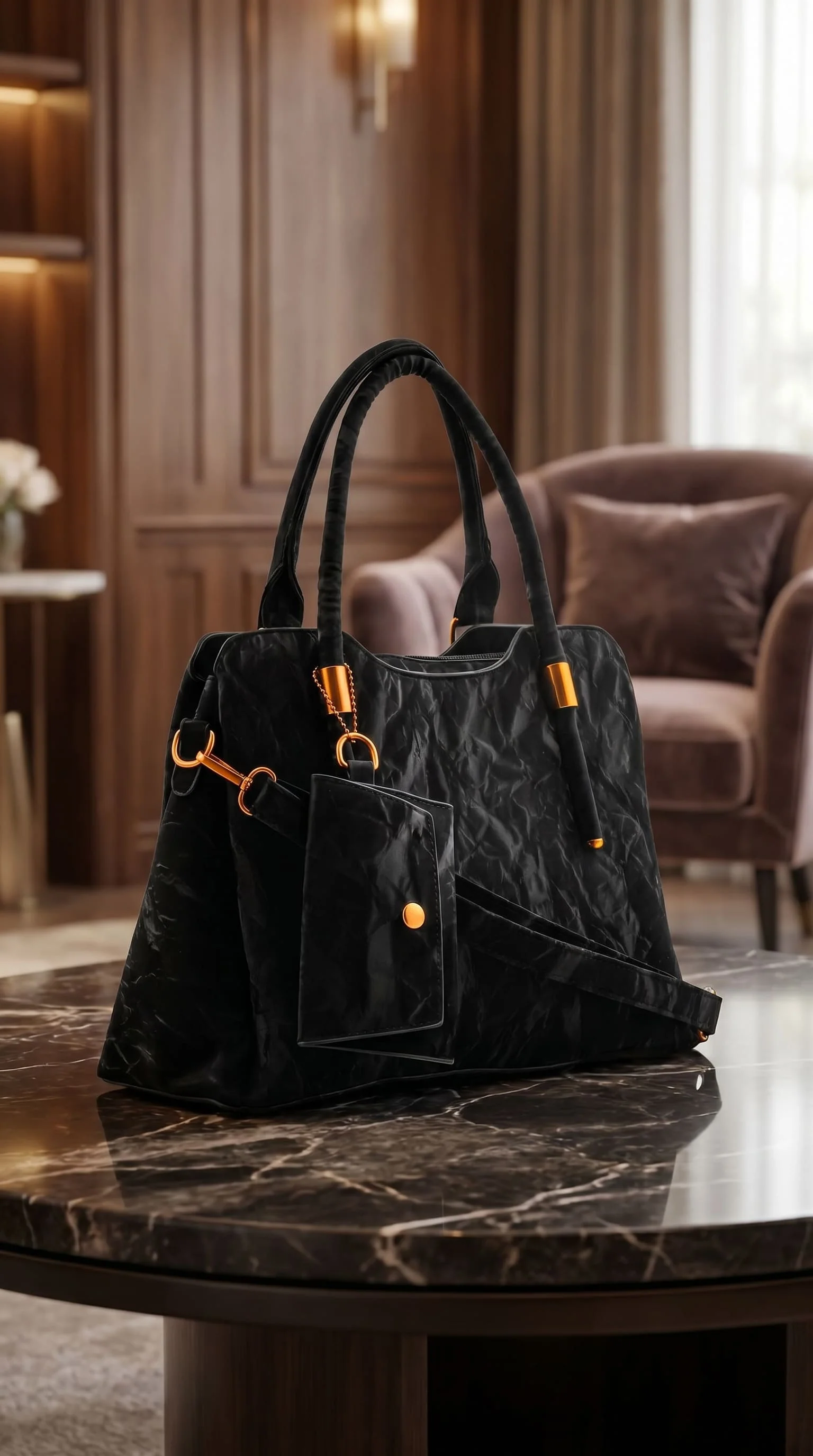 Black Formal Hand Bag For Ladies P36489
