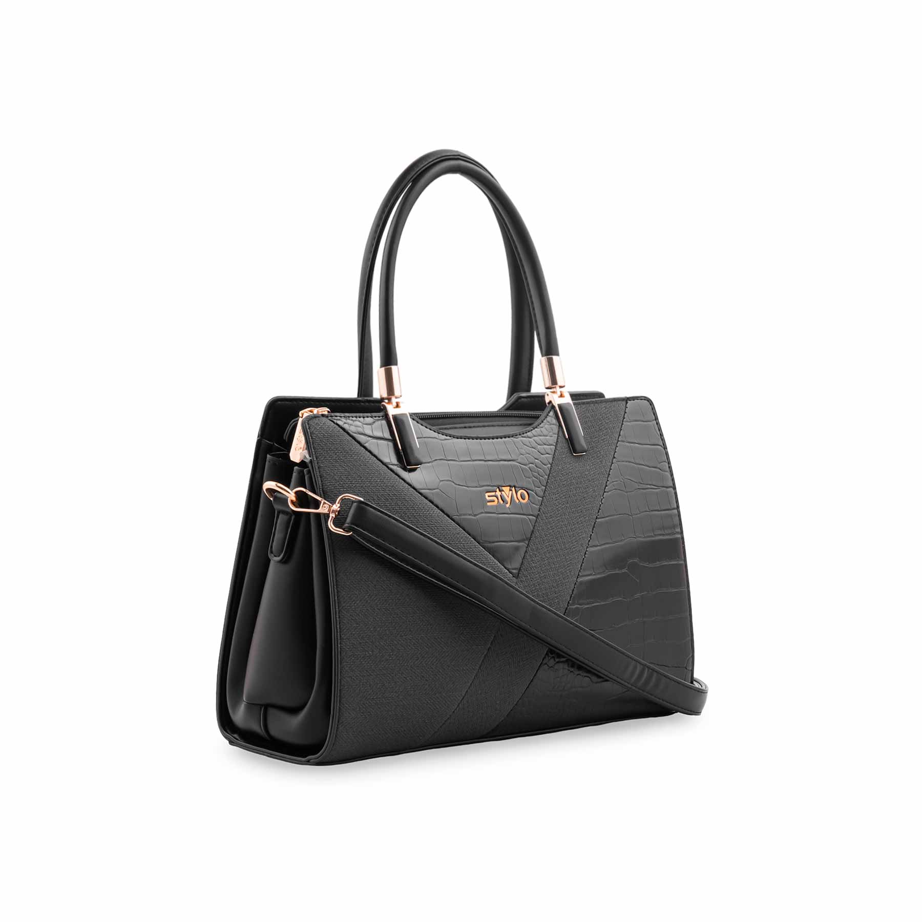 Black Formal Hand Bag For Ladies P36568 - Image 3