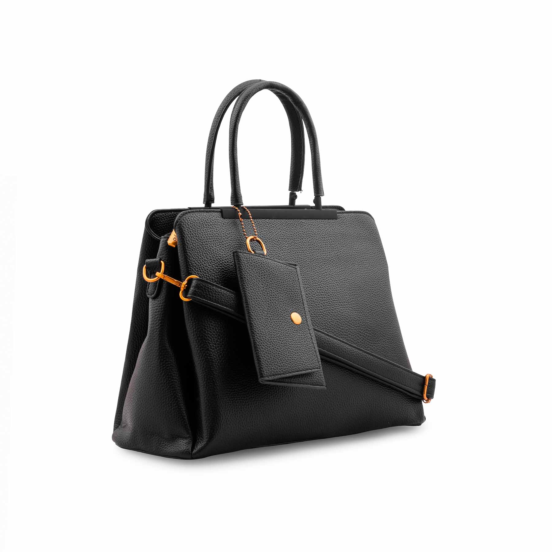 Black Formal Hand Bag For Ladies P36597 - Image 3