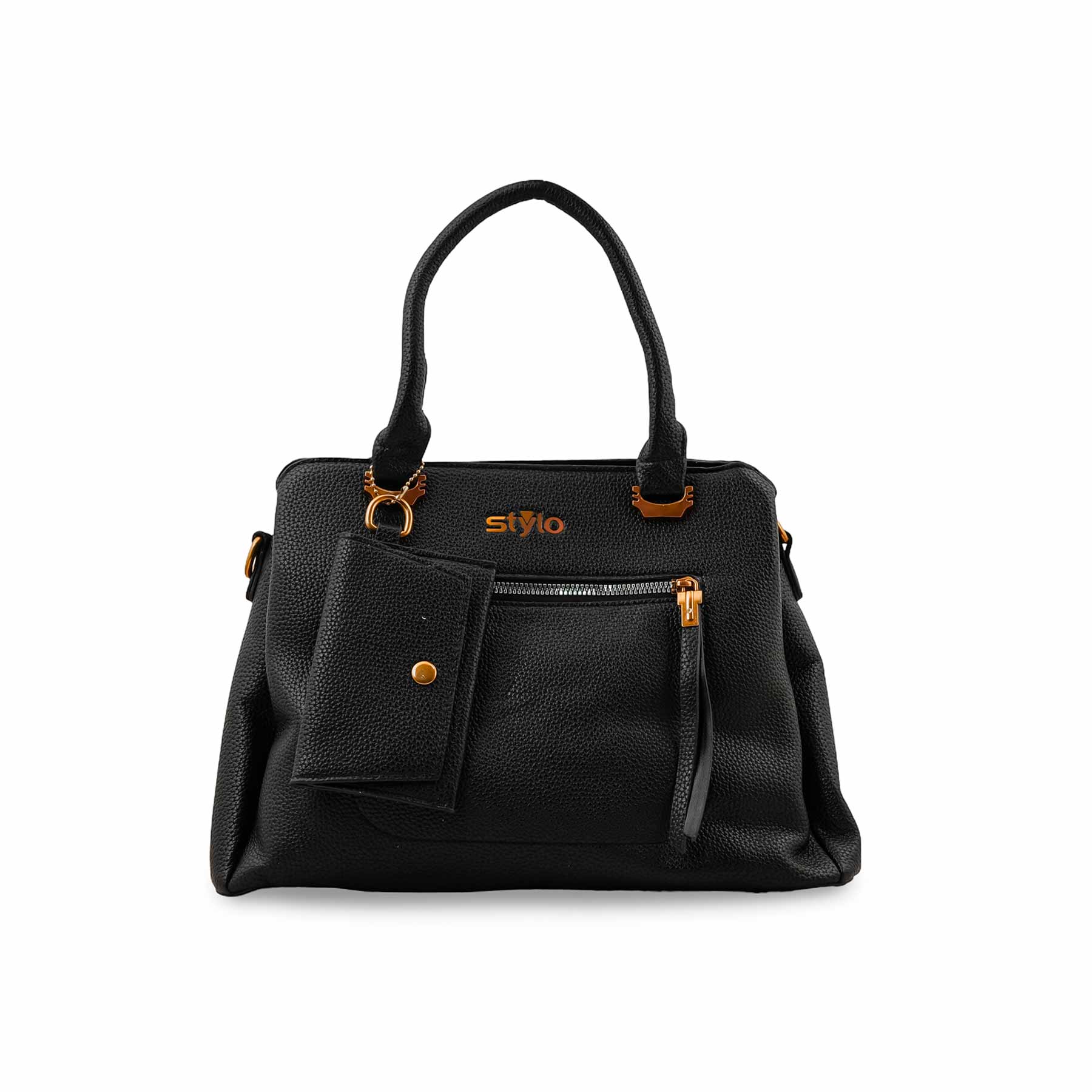 Black Formal Hand Bag For Women P36150 - Image 2