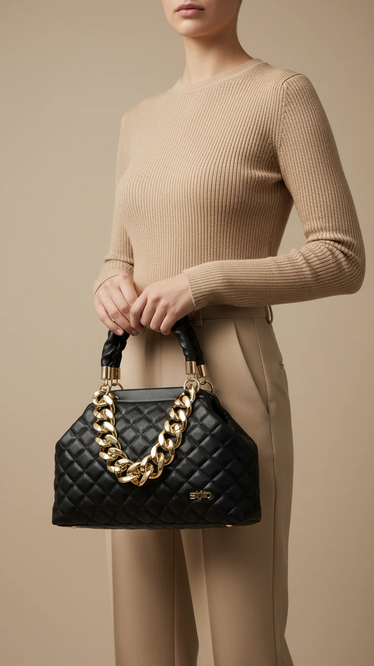 Black Formal Hand Bag P36039