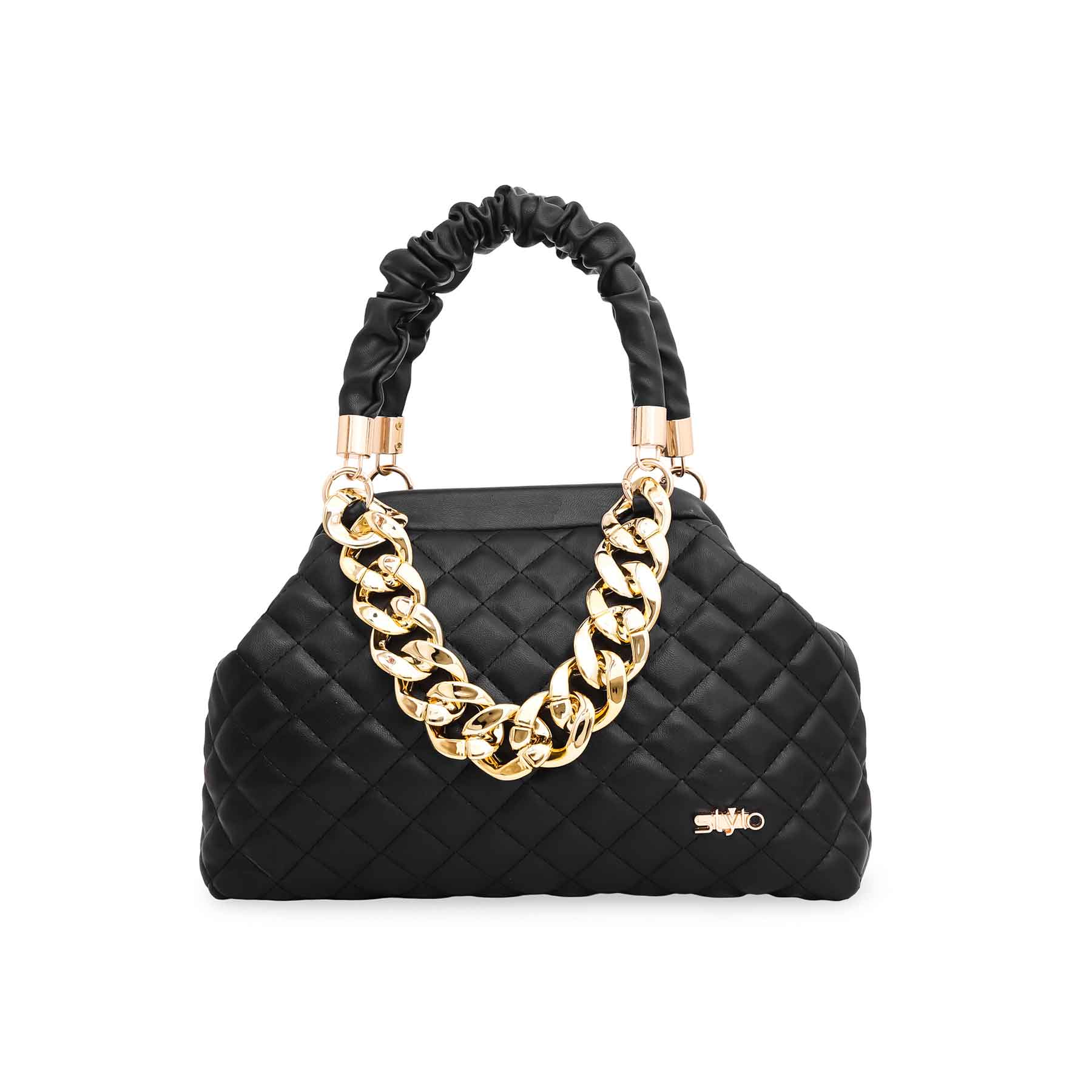 Black Formal Hand Bag P36039 - Image 2