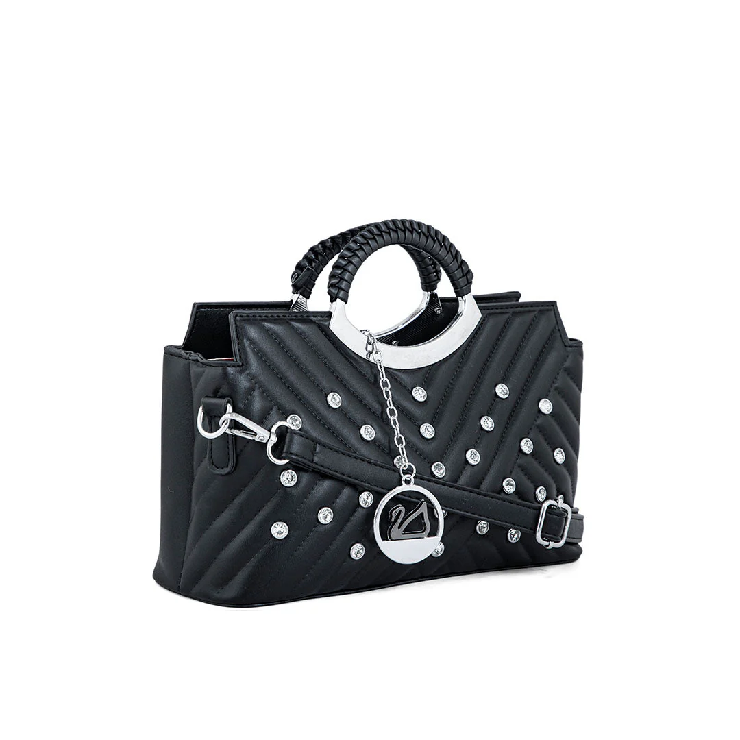 Black Formal Hand Bag P36161 - Image 2