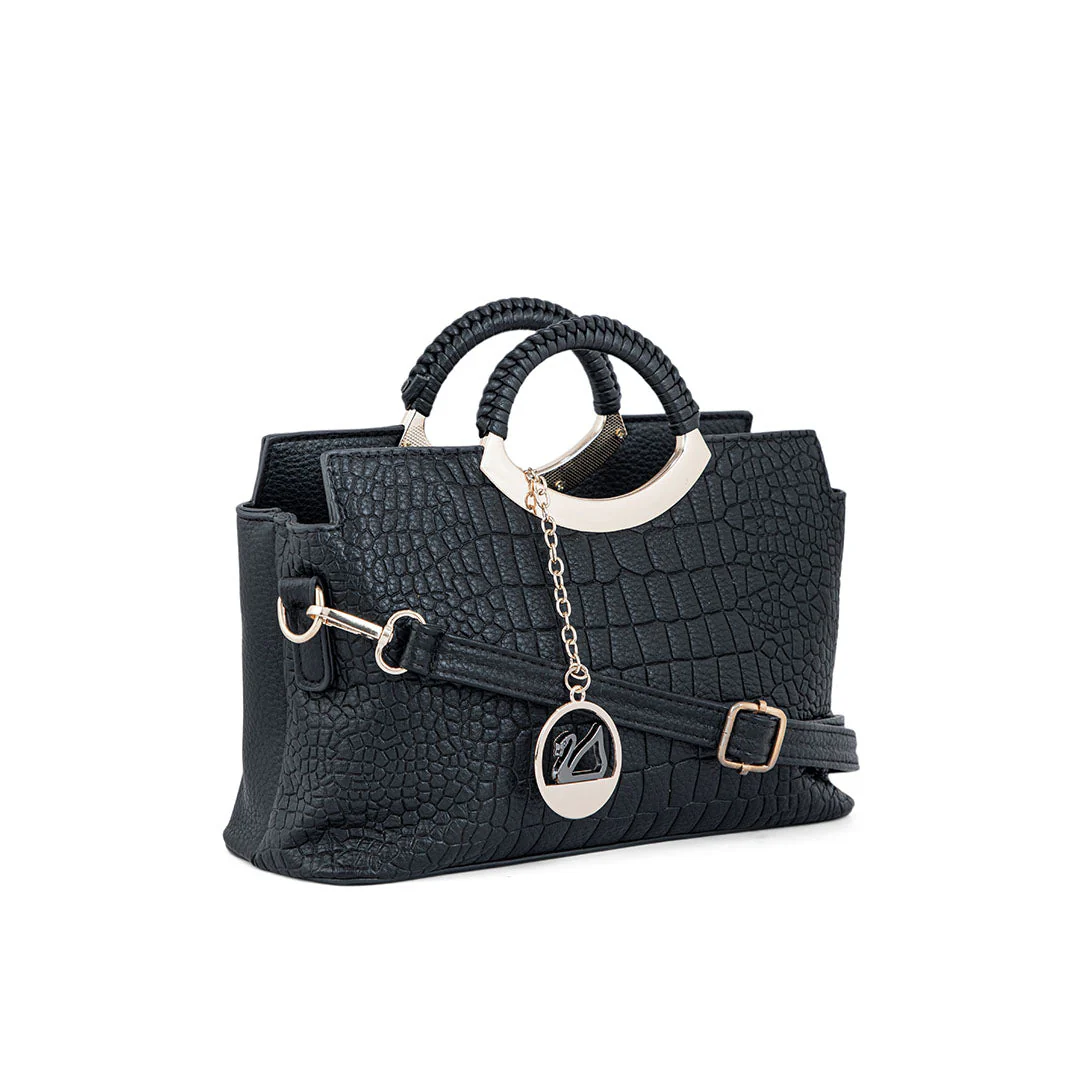 Black Formal Hand Bag P36163 - Image 2