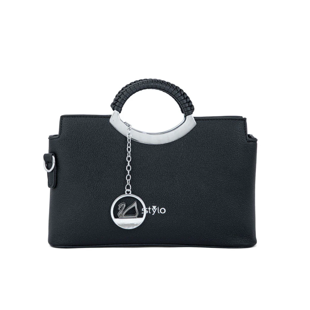 Black Formal Hand Bag P36165 - Image 2