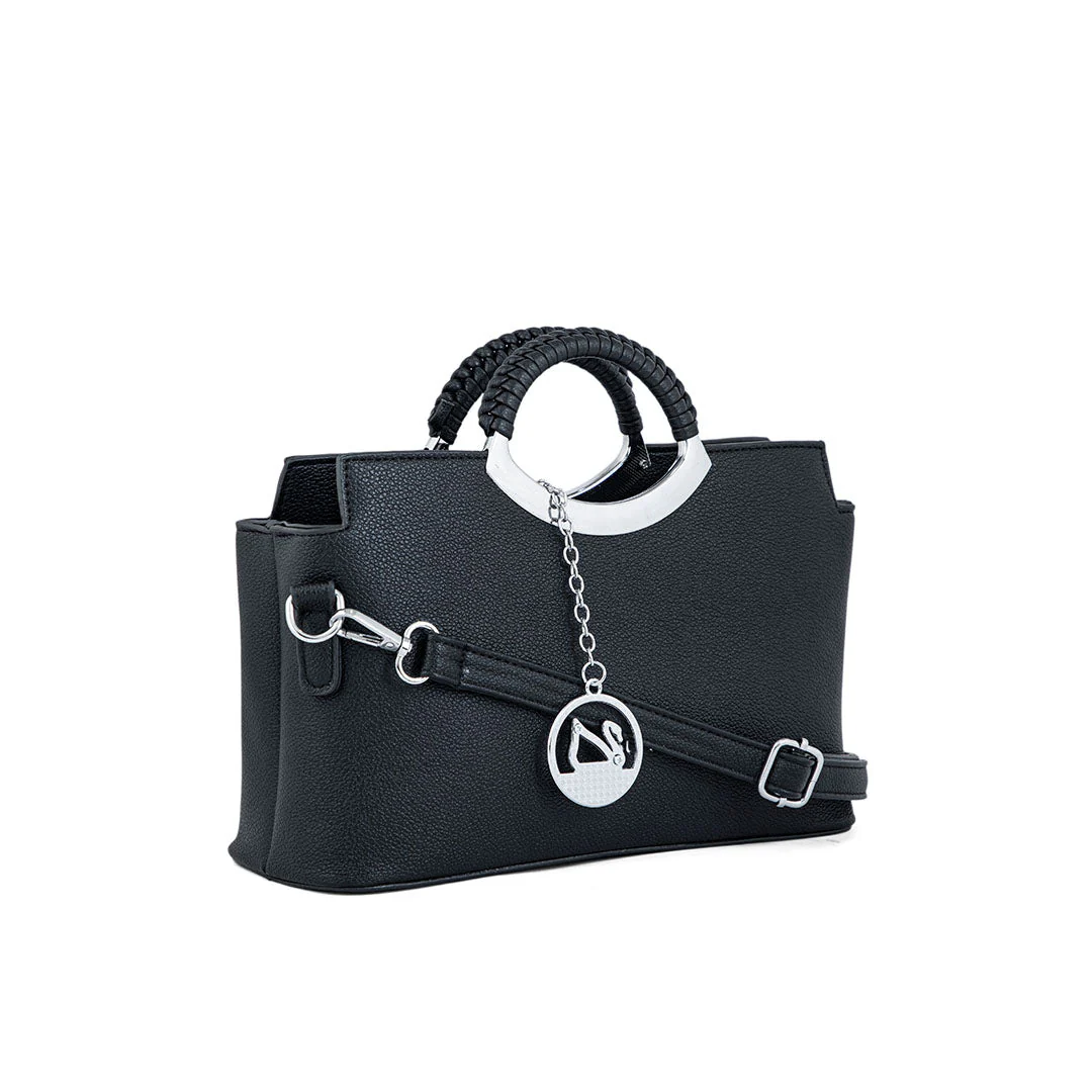 Black Formal Hand Bag P36165 - Image 3