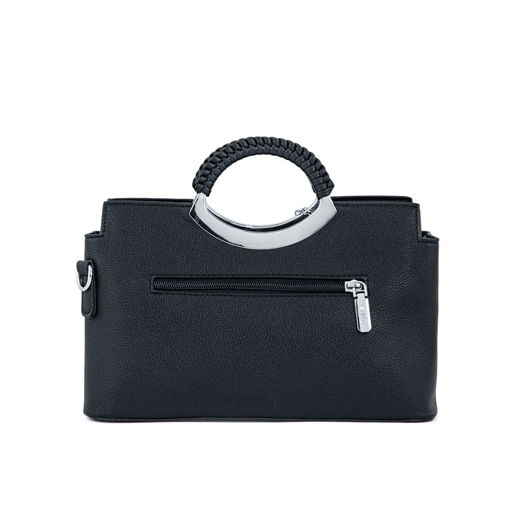 Black Formal Hand Bag P36165 - Image 4