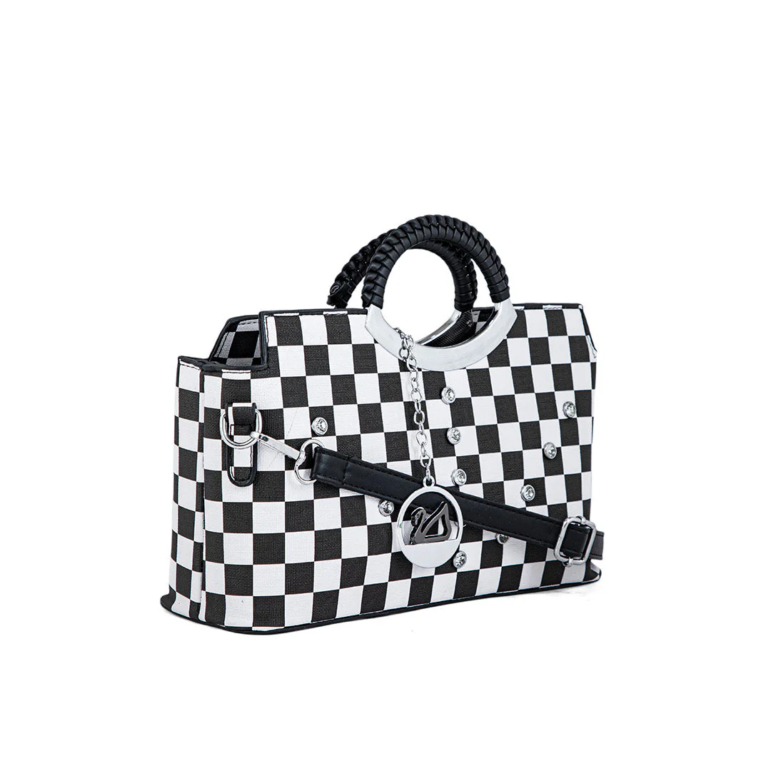 Black Formal Hand Bag P36186 - Image 3