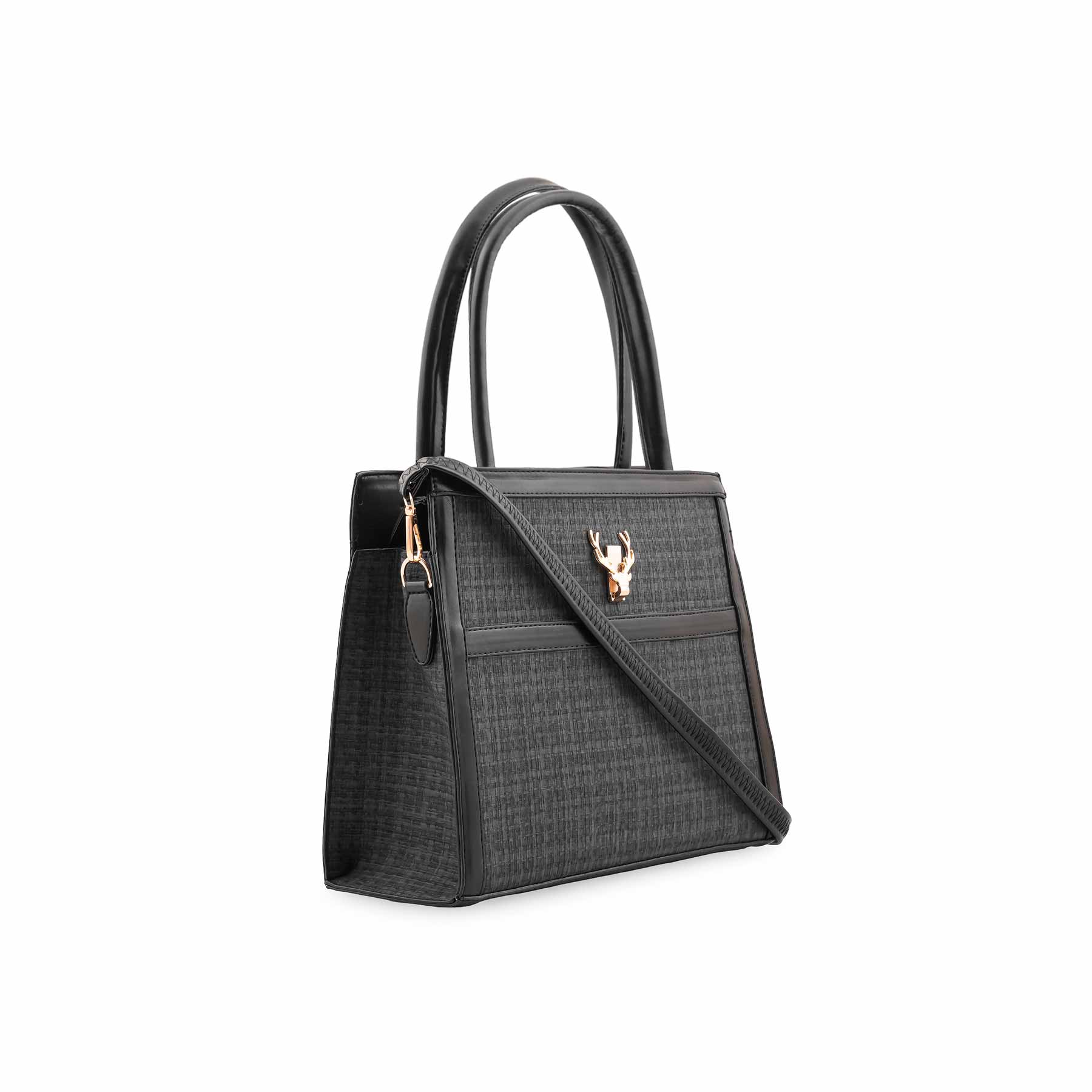 Black Formal Hand Bag P55875 - Image 3