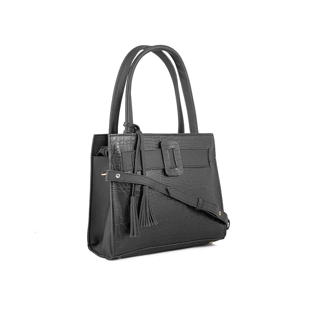 Black Formal Hand Bag P56084 - Image 2