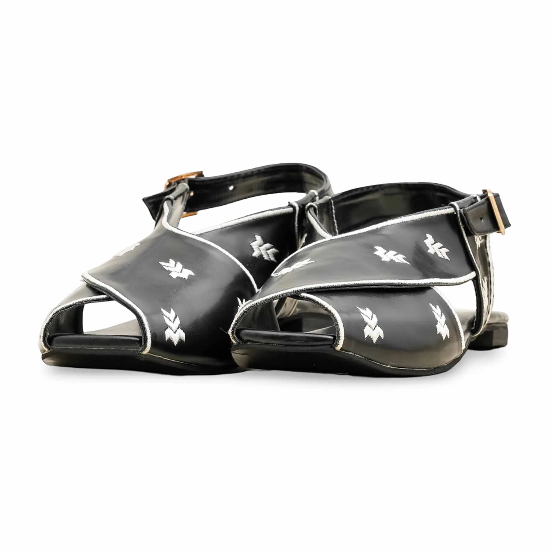 Black Formal Peshawari Chappal EC3189 - Image 3