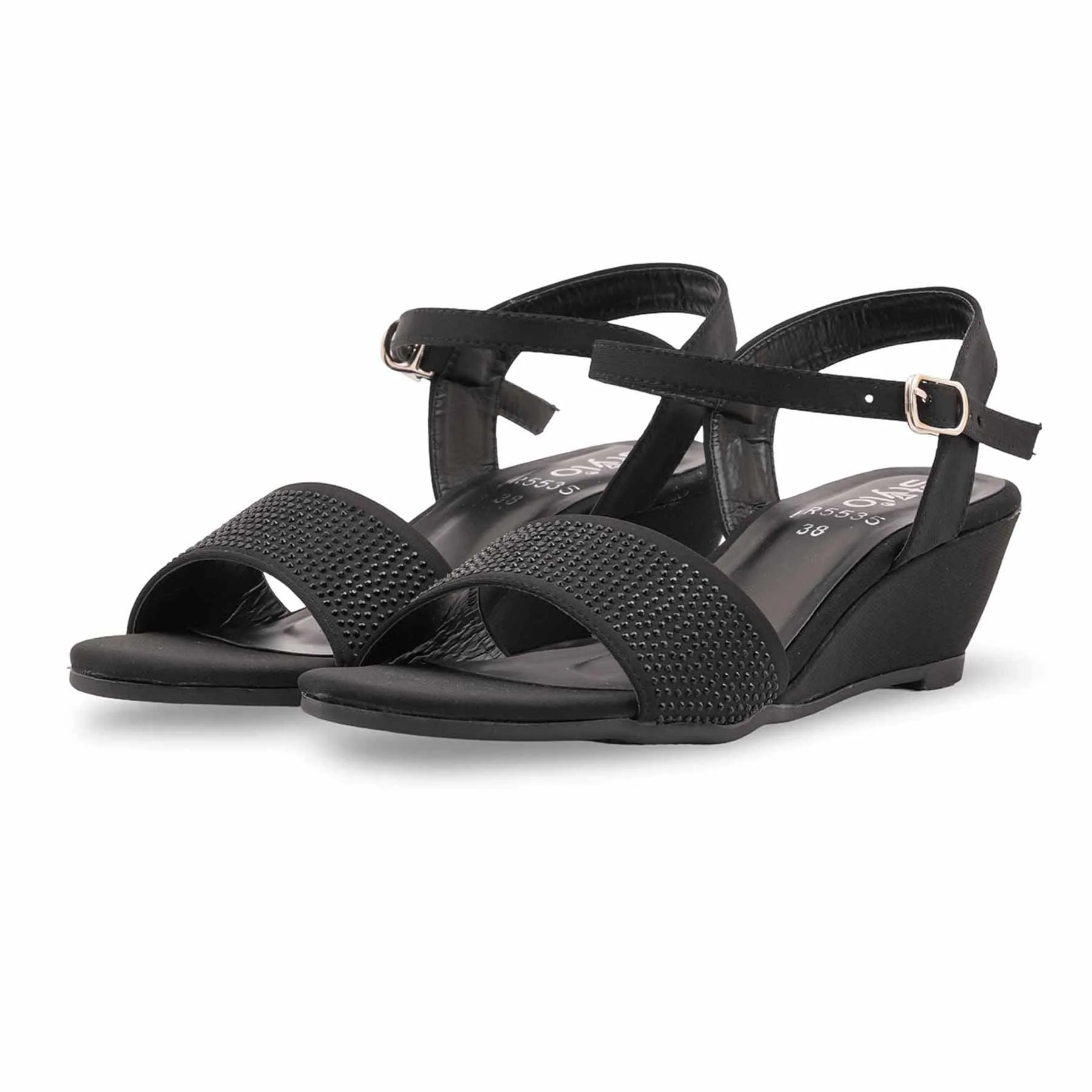 Black Formal Sandal For Ladies FR5535 - Image 3