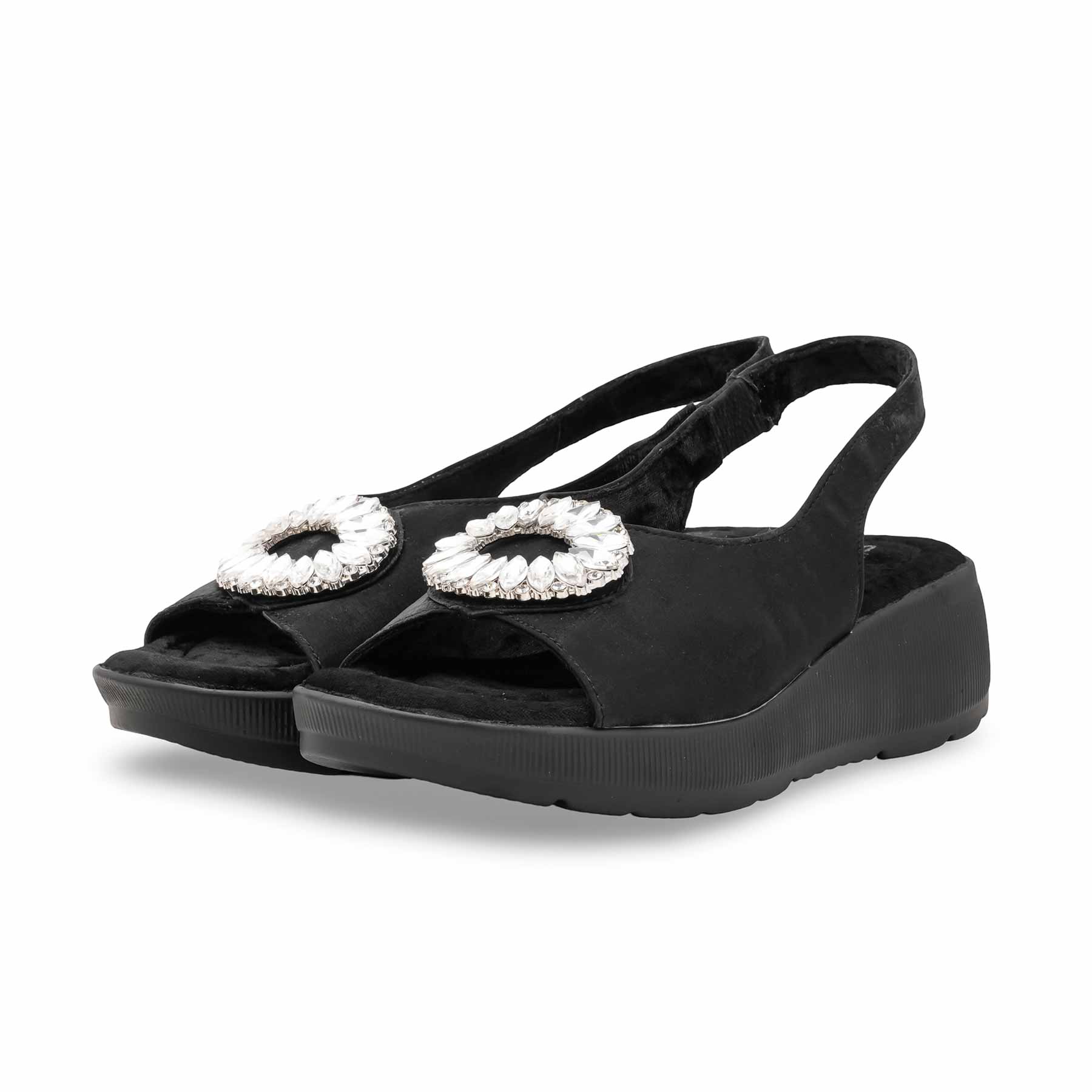 Black Formal Sandal For Ladies PU0600 - Image 3