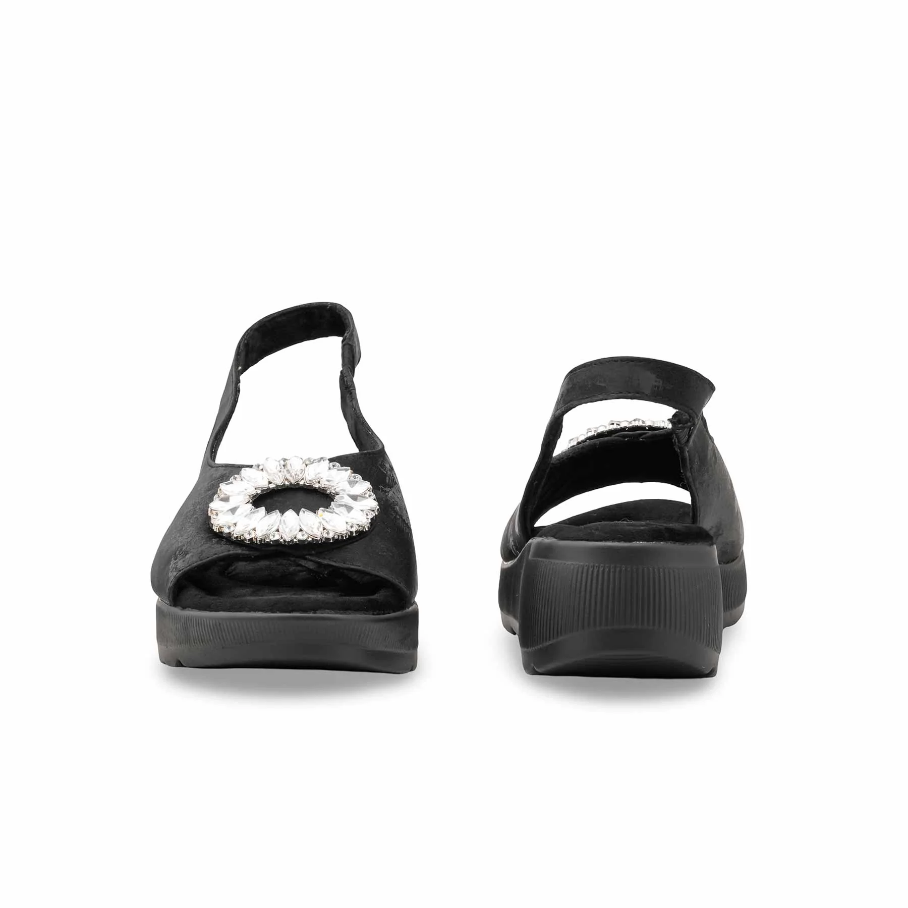 Black Formal Sandal For Ladies PU0600 - Image 4