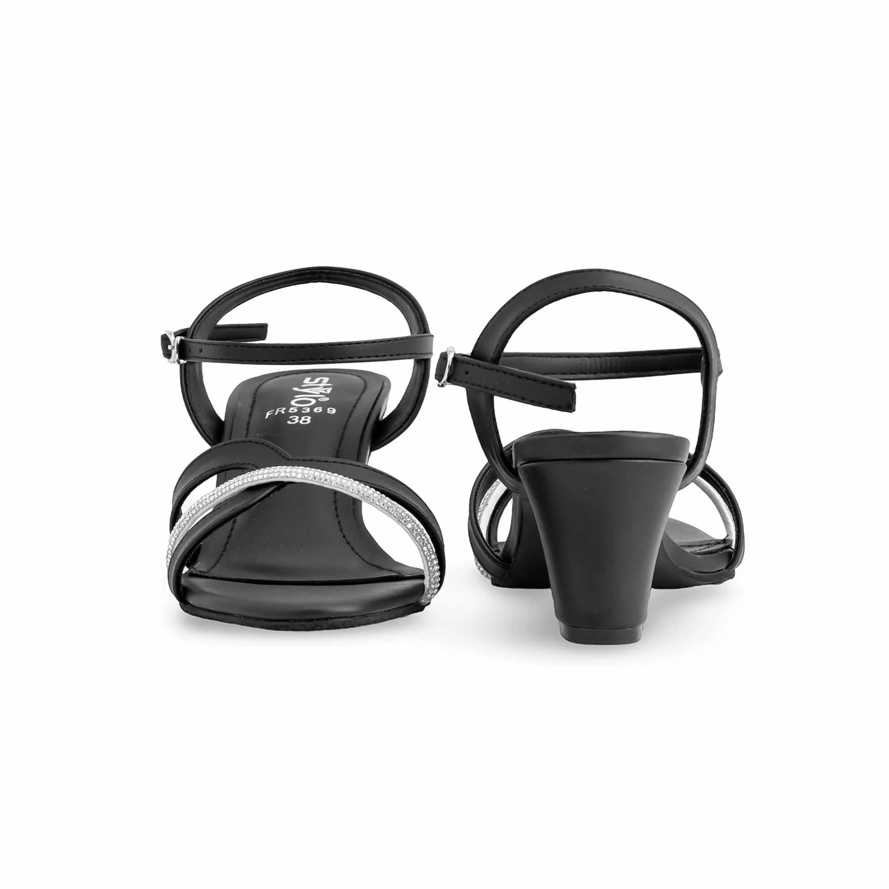 Black Formal Sandal For Women FR5369 - Image 4