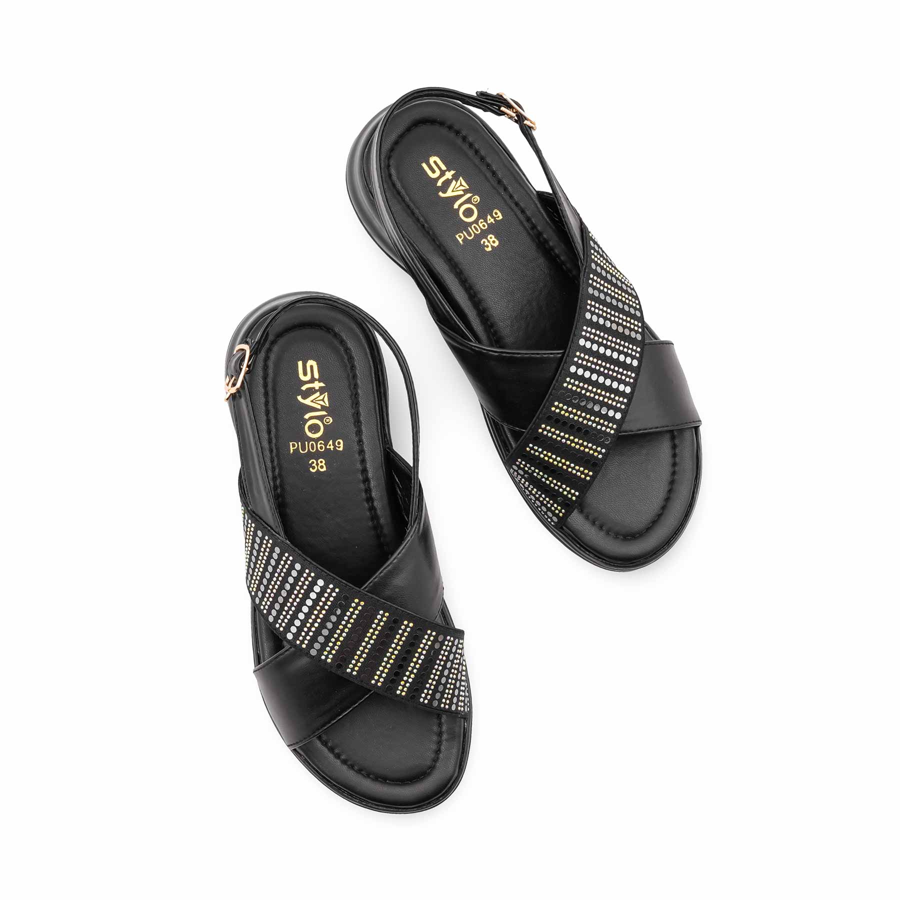 Black Formal Sandal For Women PU0649 - Image 5