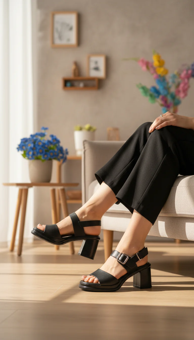 Black Formal Sandal For Women PU0785