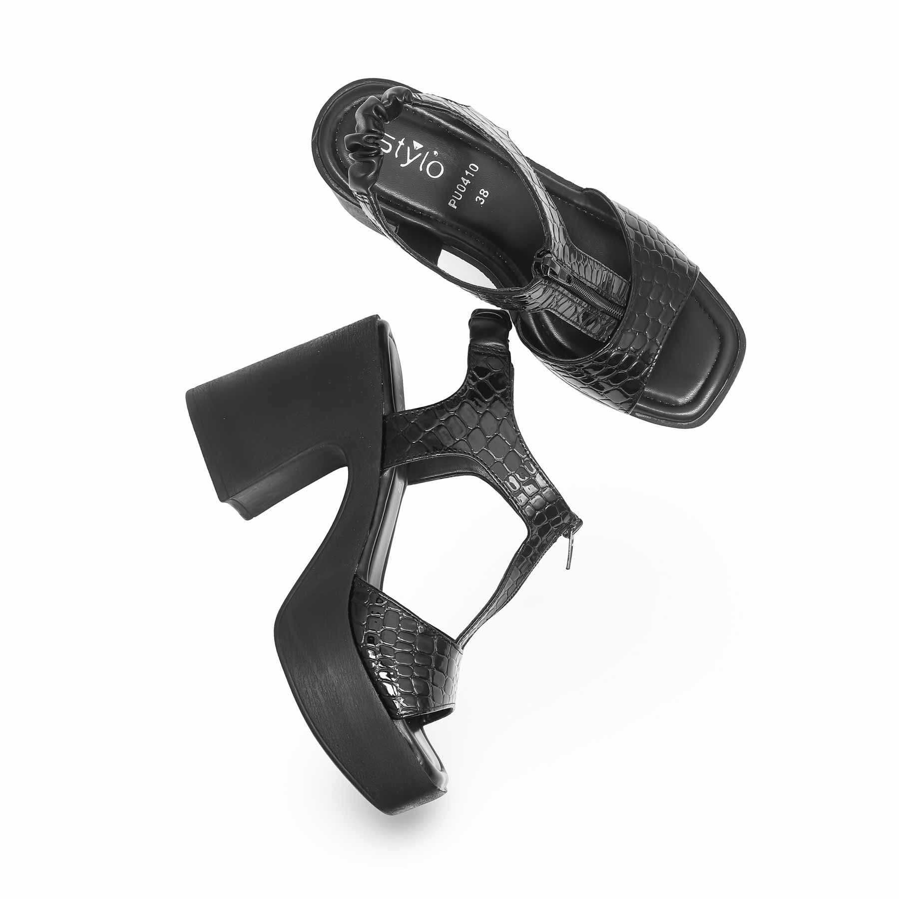 Black Formal Sandal PU0410 - Image 4