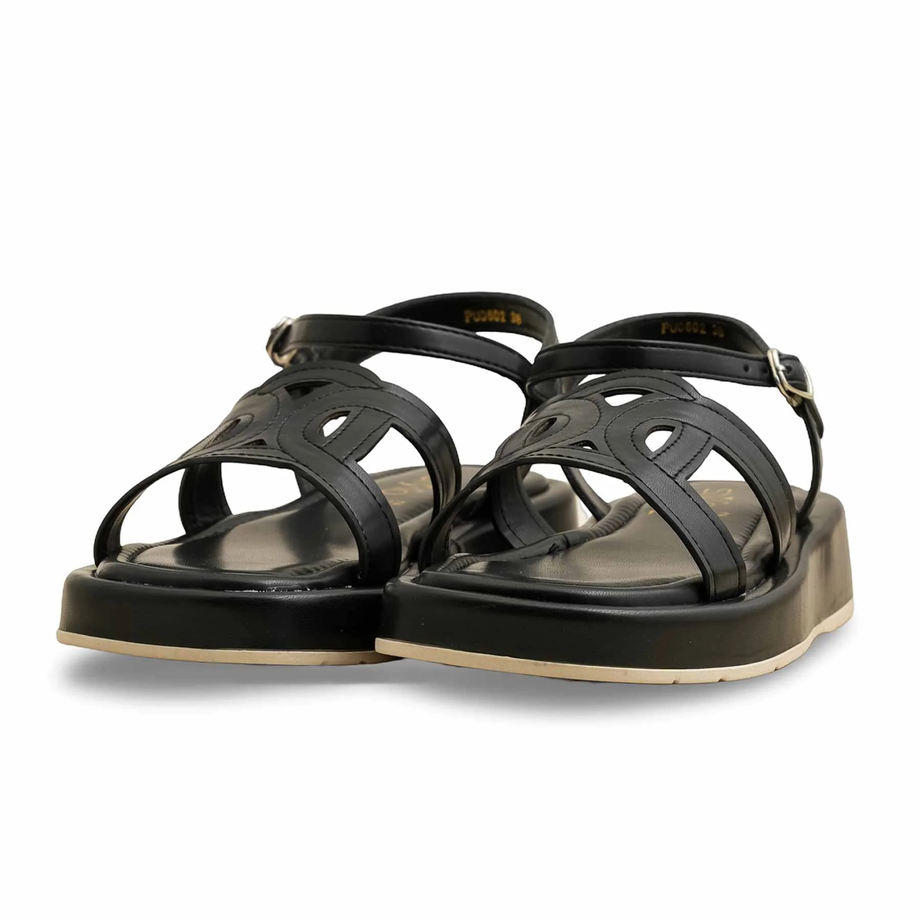Black Formal Sandal PU0602 - Image 3