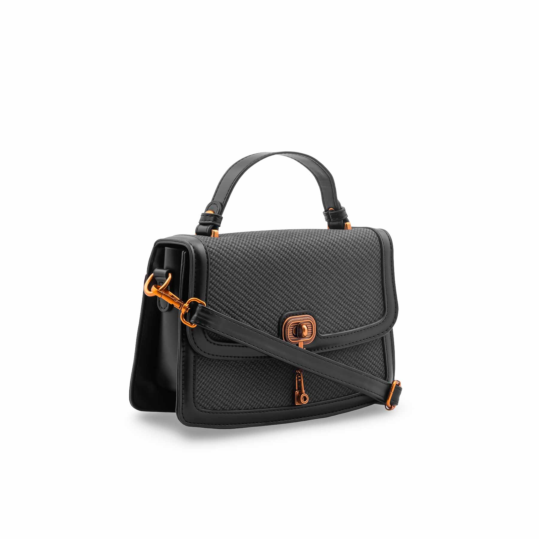 Black Formal Shoulder Bag For Ladies P36553 - Image 3