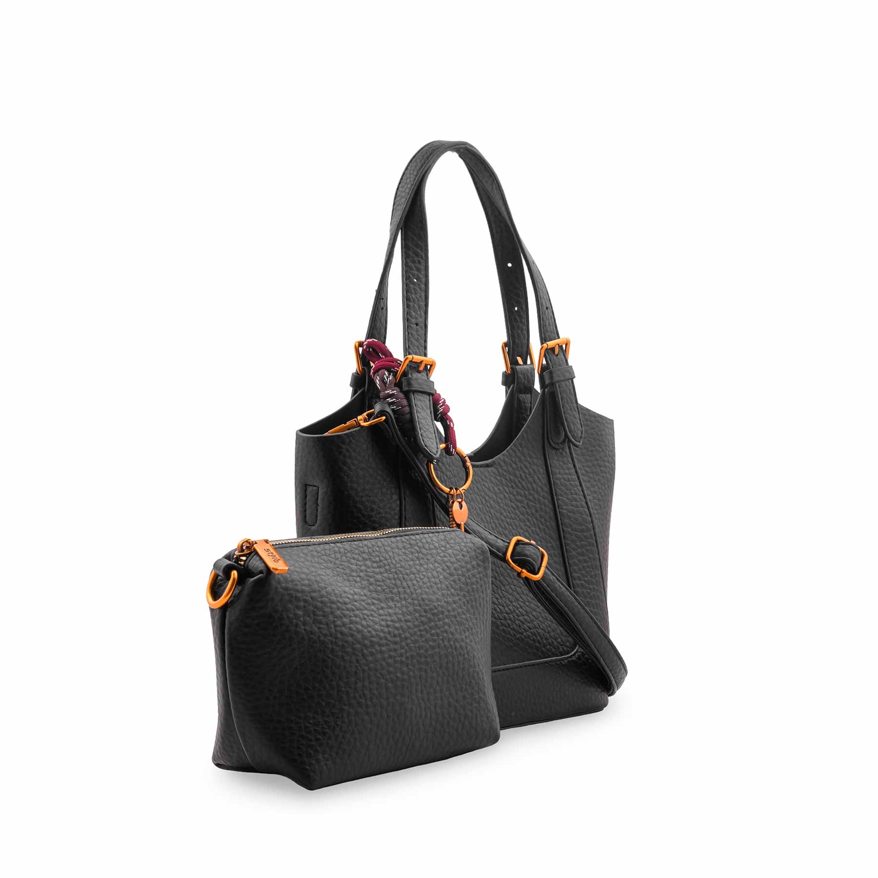 Black Formal Shoulder Bag For Women P36550 - Image 4