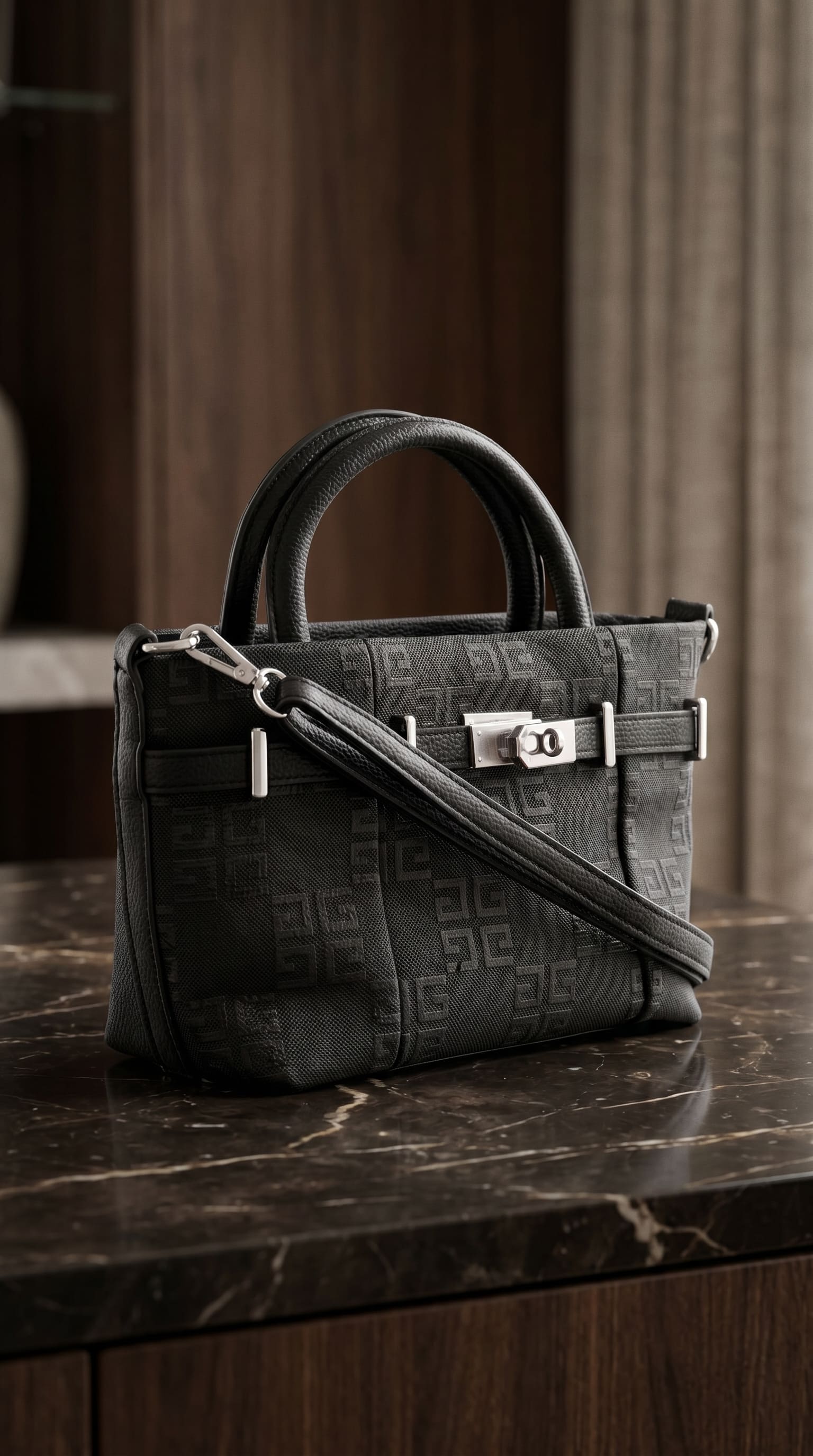 Black Formal Shoulder Bag For Women P36551