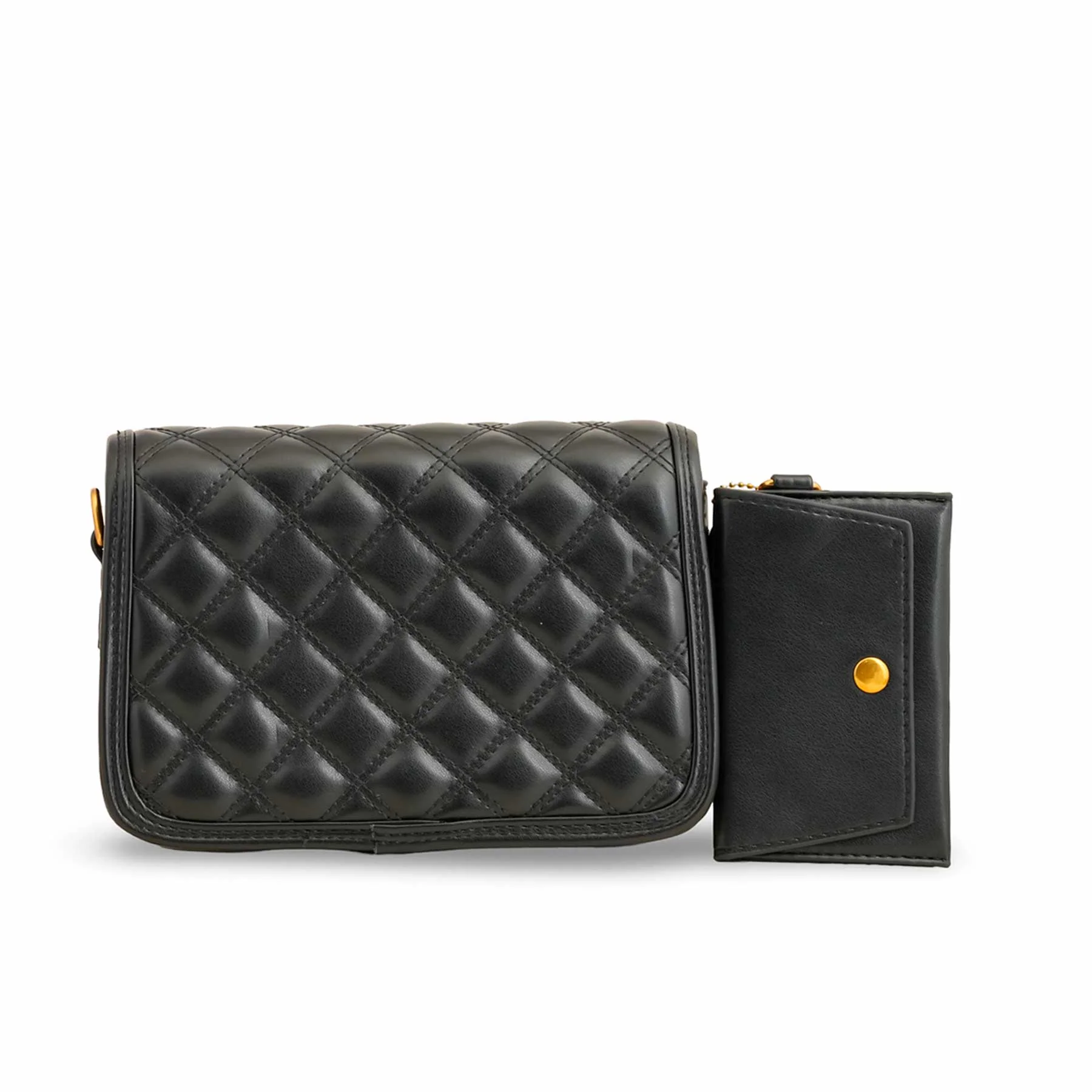 Black Formal Shoulder Bag P36137 - Image 4