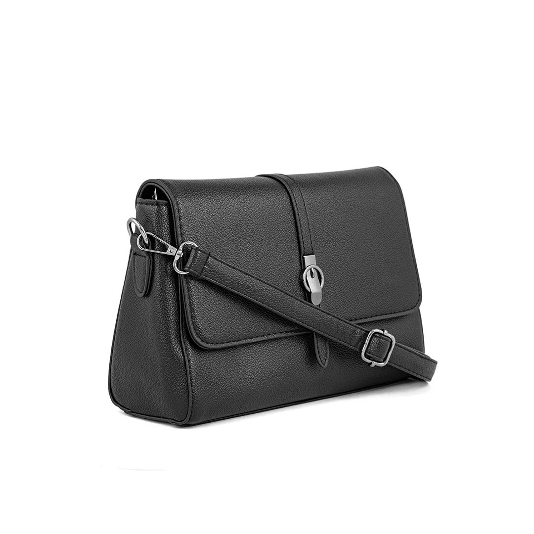 Black Formal Shoulder Bag P36241 - Image 3