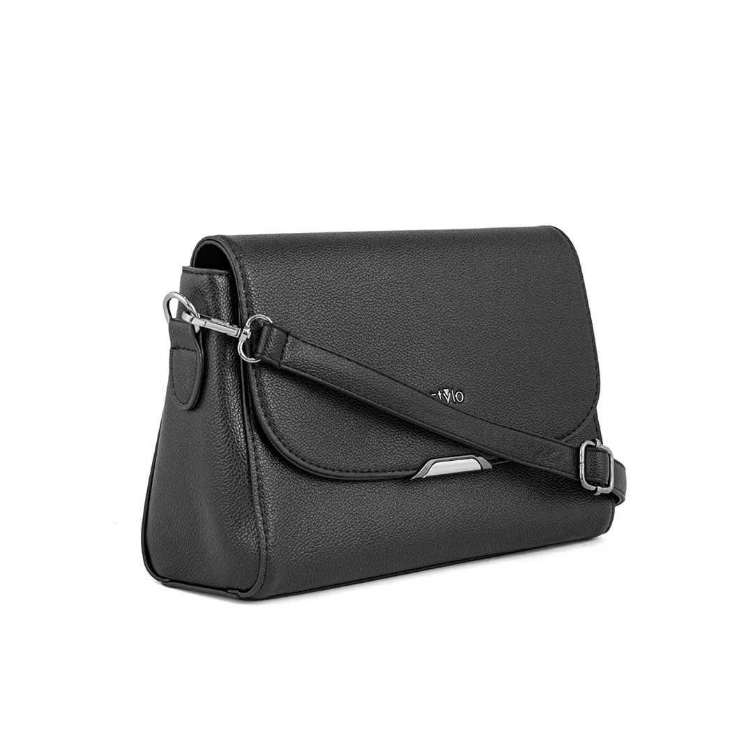 Black Formal Shoulder Bag P36242 - Image 2