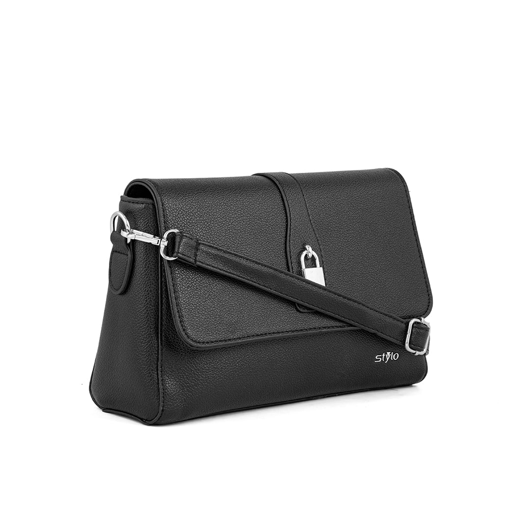 Black Formal Shoulder Bag P36243 - Image 2