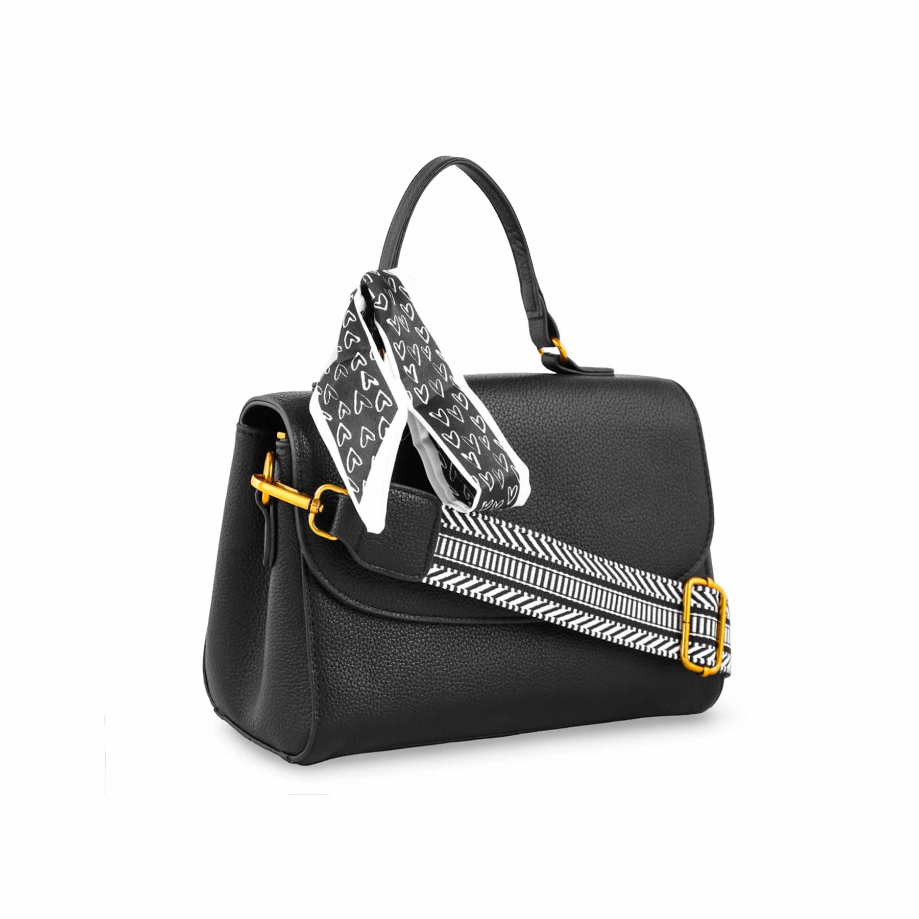 Black Formal Shoulder Bag P36299 - Image 3