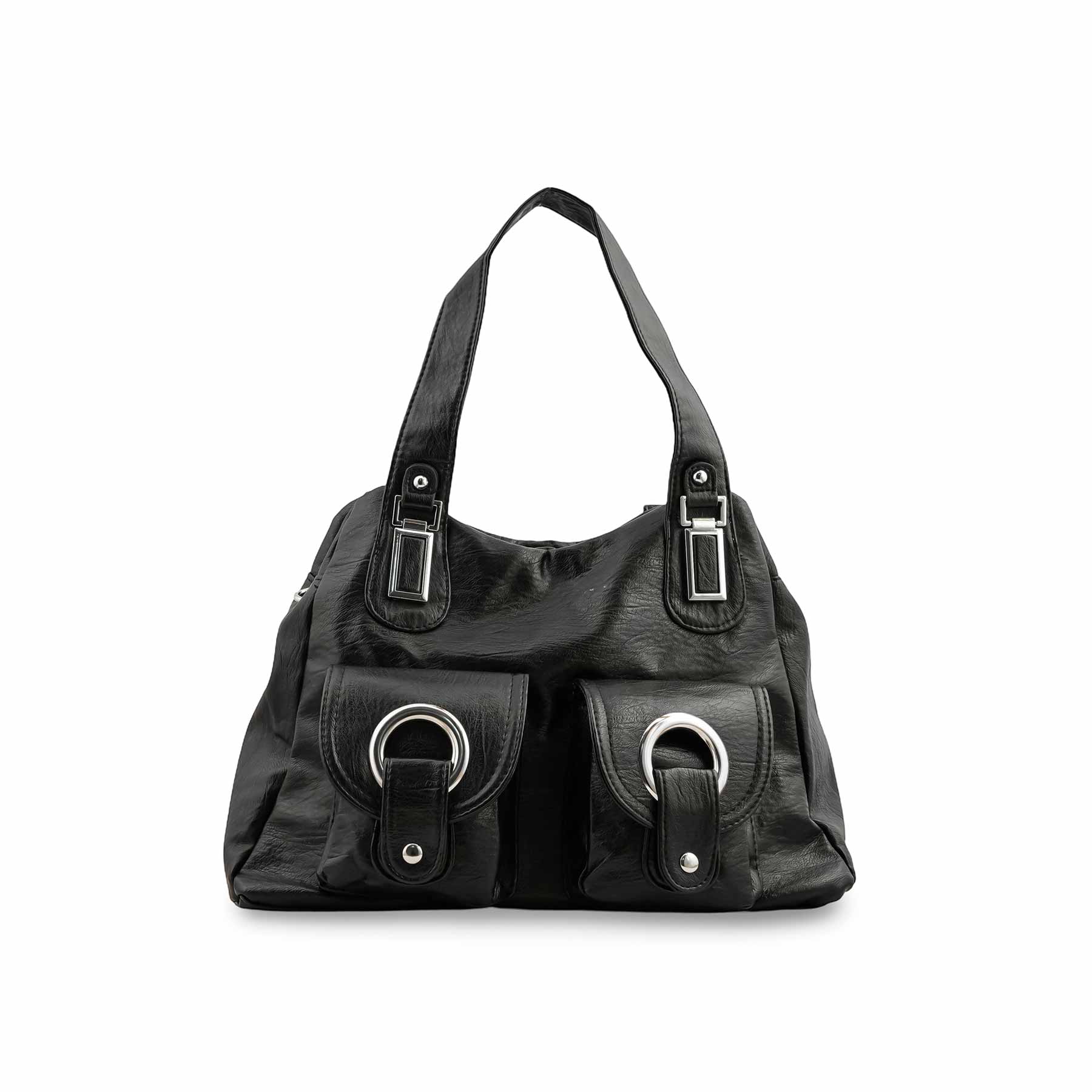 Black Formal Shoulder Bag P36353 - Image 2
