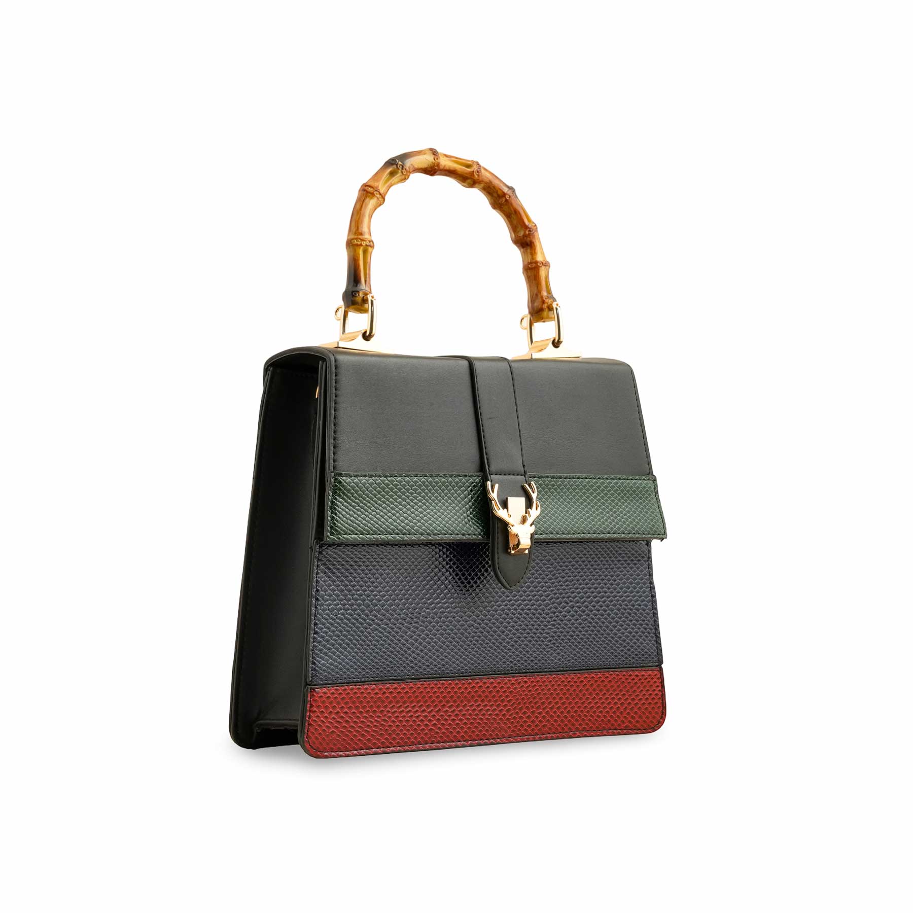Black Formal Shoulder Bag P55644 - Image 2