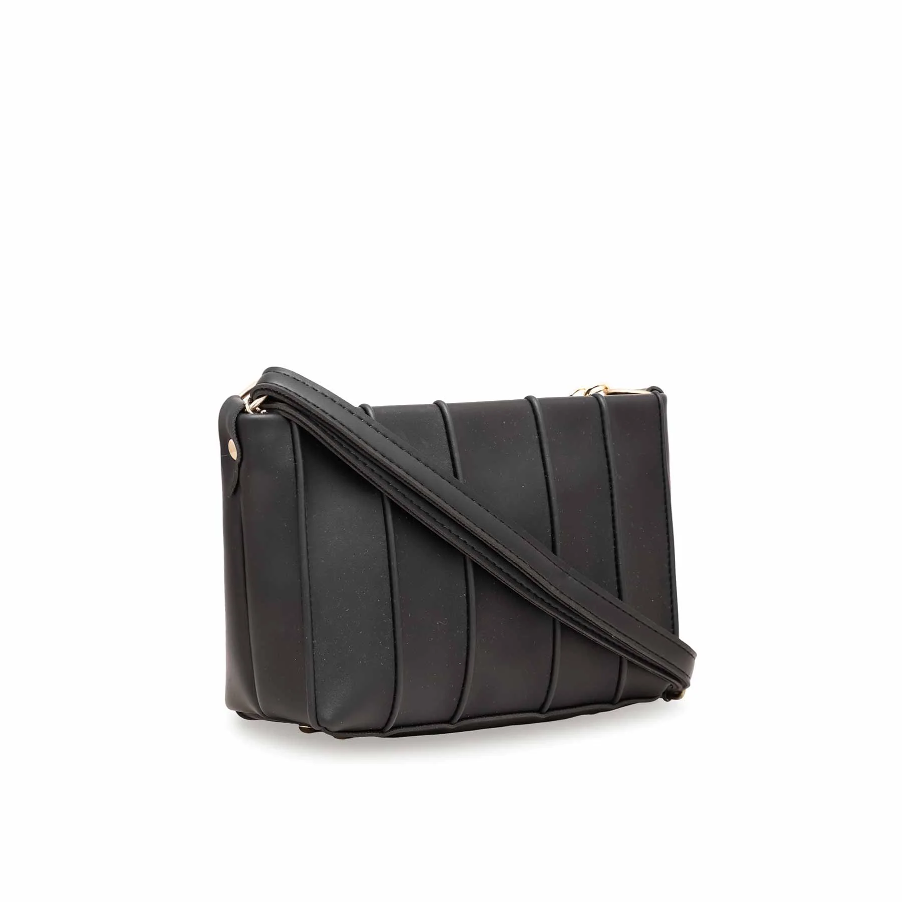 Black Formal Shoulder Bag P56096 - Image 2