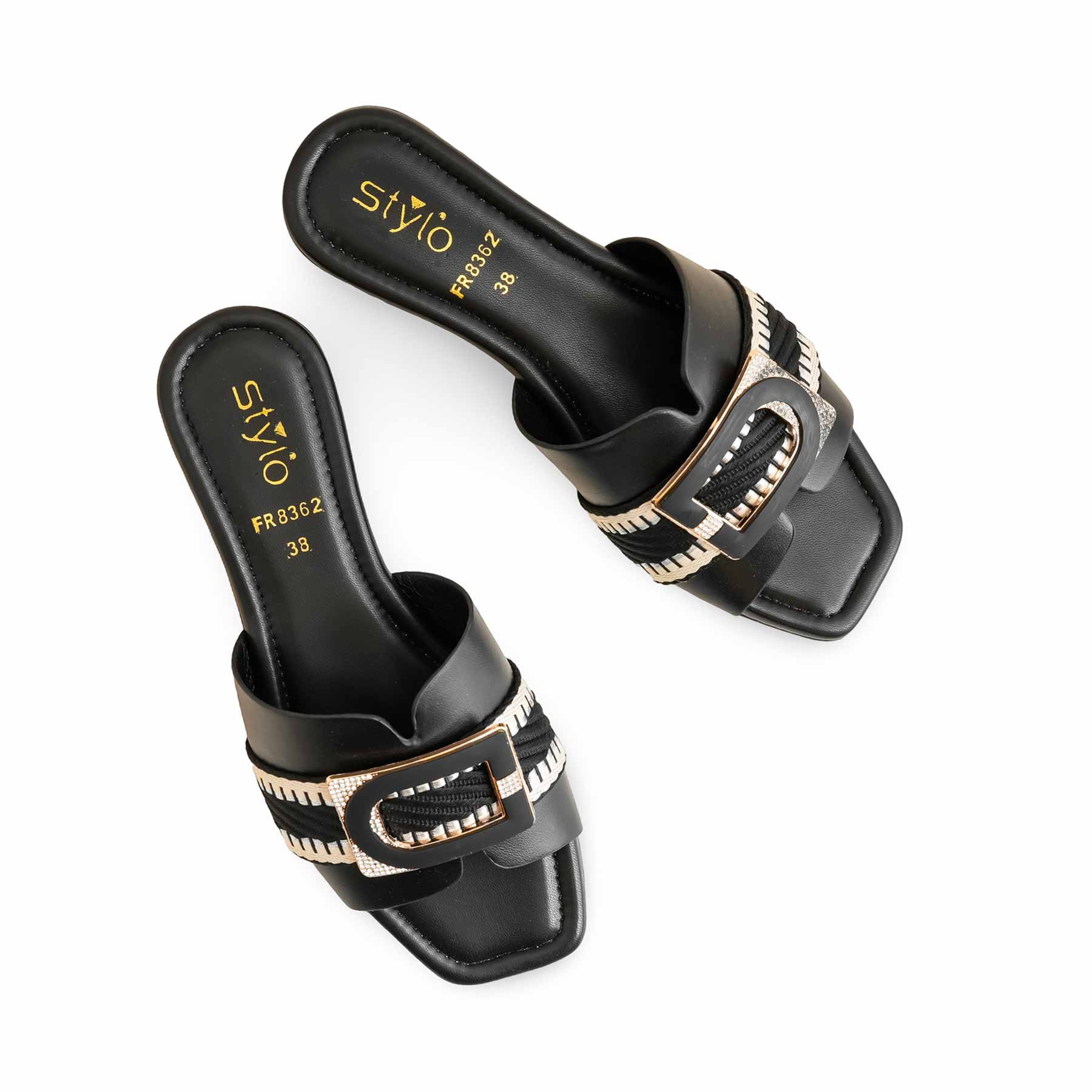 Black Formal Slipper For Ladies FR8362 - Image 5