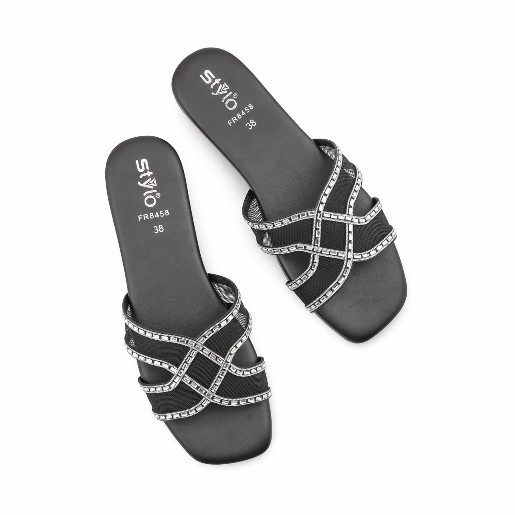 Black Formal Slipper For Ladies FR8458 - Image 5