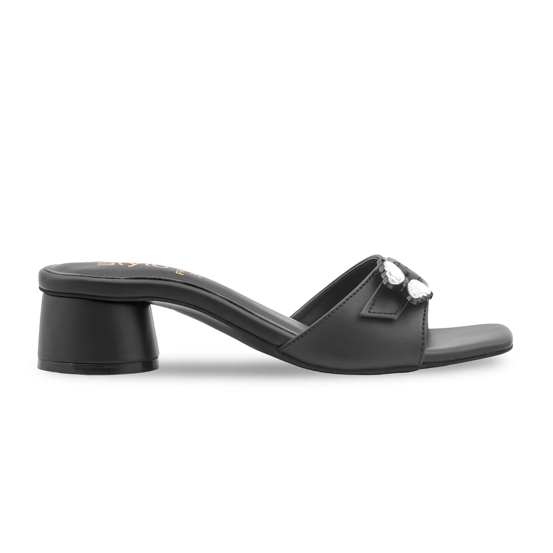 Black Formal Slipper For Ladies FR8478 - Image 2
