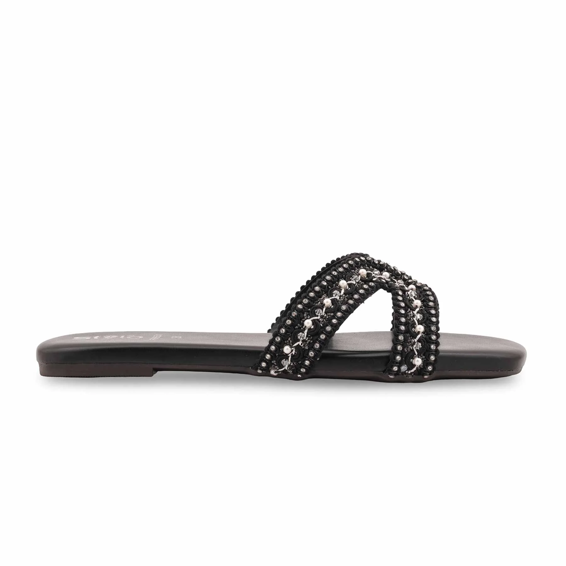 Black Formal Slipper For Ladies FR8531 - Image 2