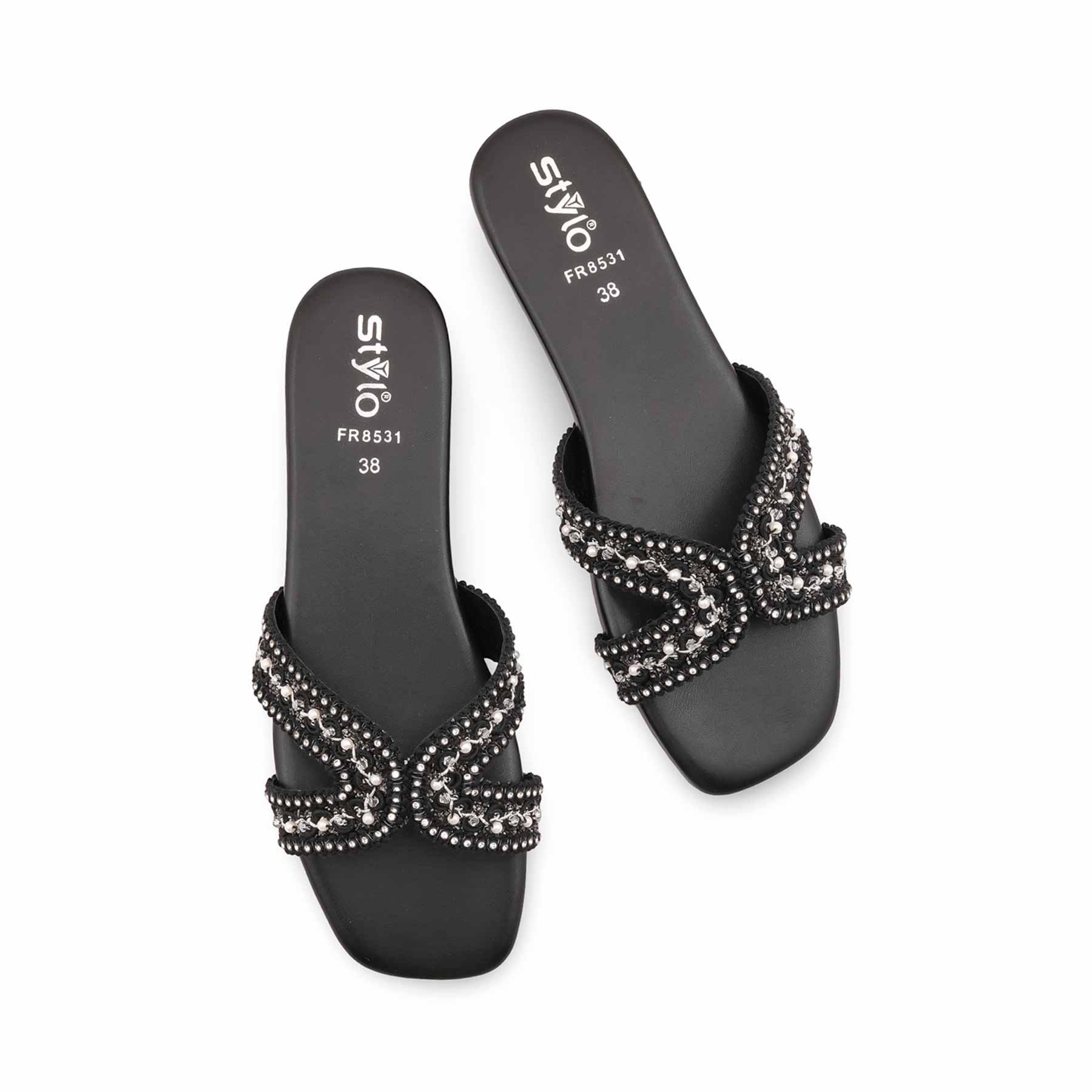Black Formal Slipper For Ladies FR8531 - Image 5