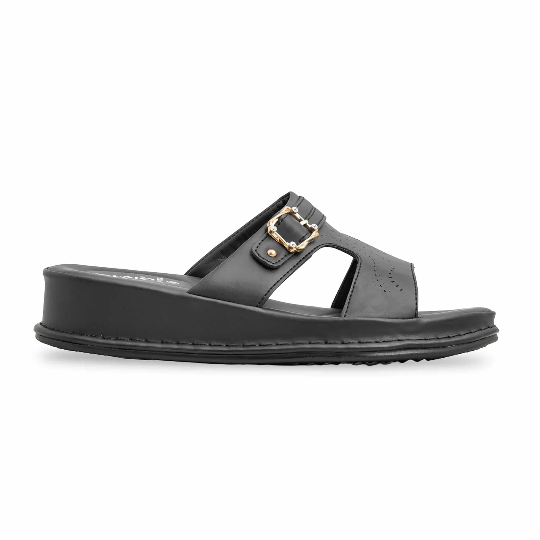 Black Formal Slipper For Ladies LPU702 - Image 2