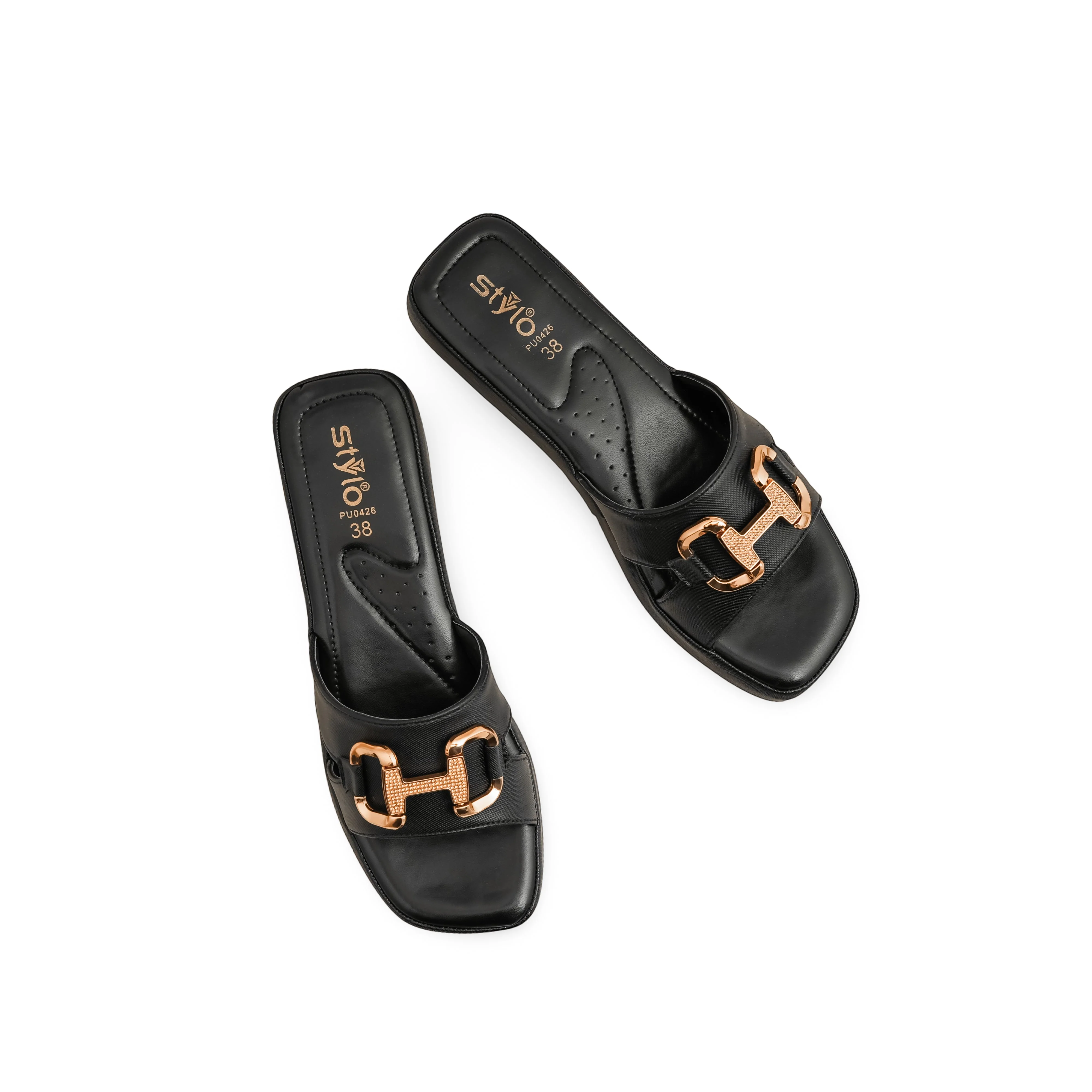 Black Formal Slipper For Ladies PU0426 - Image 5