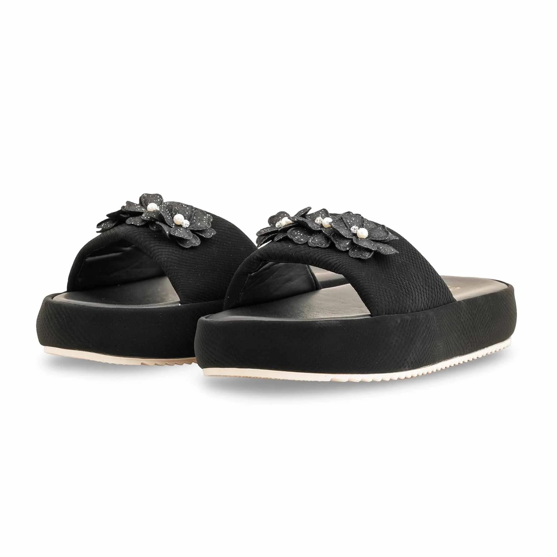Black Formal Slipper For Ladies PU0453 - Image 3